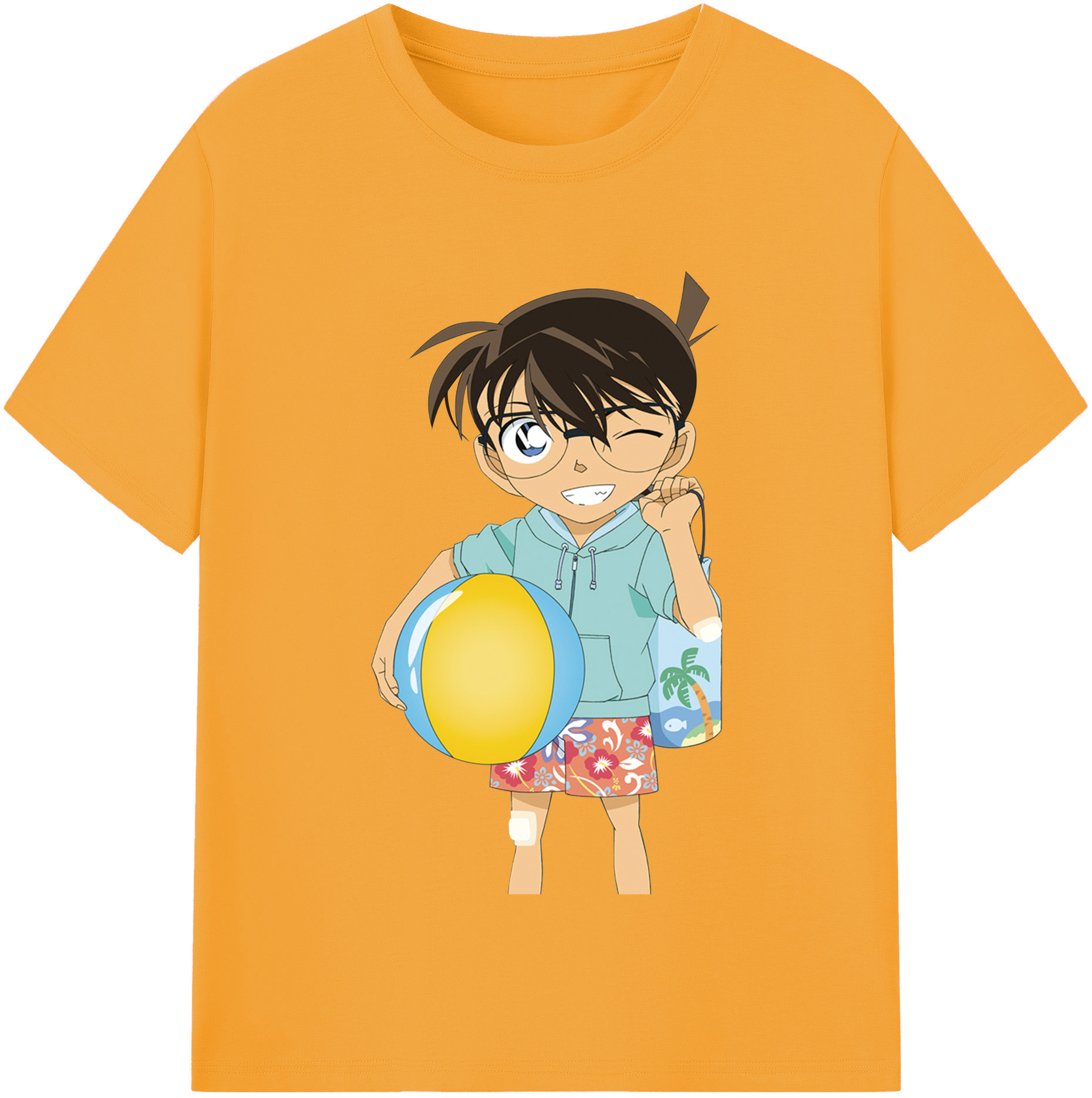 （画像用） 名探偵コナン 江戸川 コナン Detective Conan Conan Edogawa レディースカジュアルプリントTシャツ（綿100％）