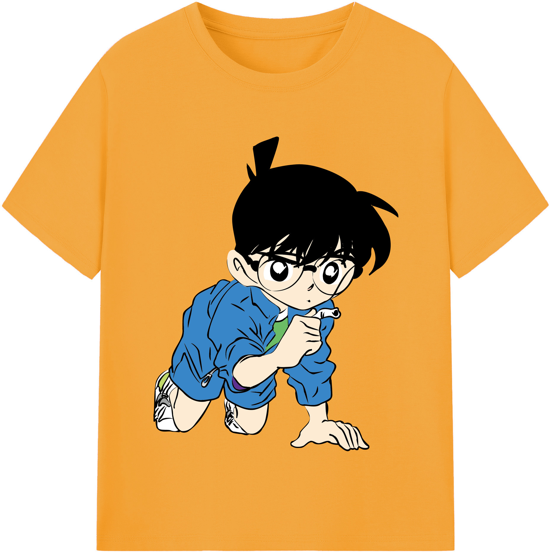 （画像用） 名探偵コナン 江戸川 コナン Detective Conan Conan Edogawa レディースカジュアルプリントTシャツ（綿100％）