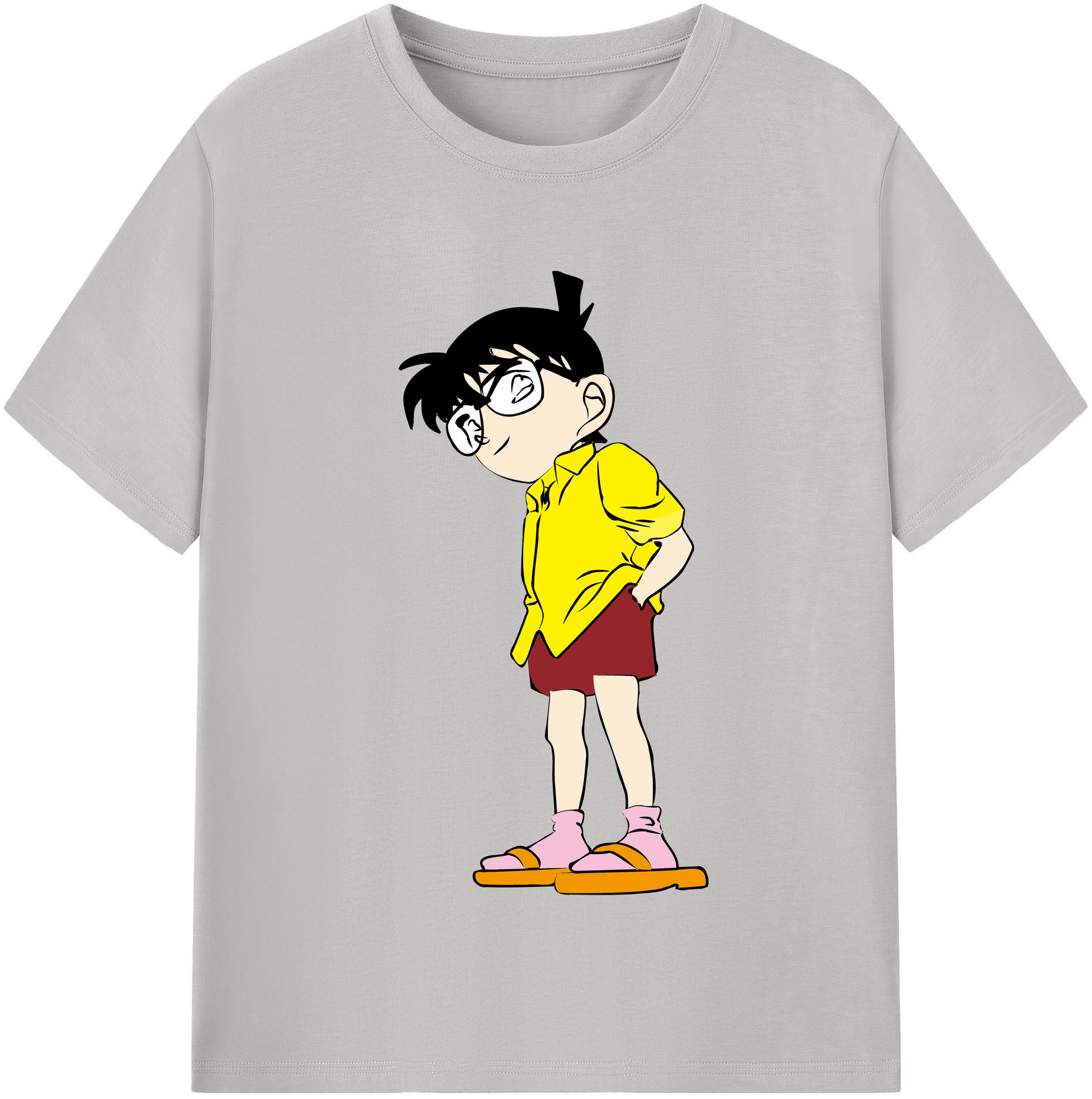 （画像用） 名探偵コナン 江戸川 コナン Detective Conan Conan Edogawa レディースカジュアルプリントTシャツ（綿100％）