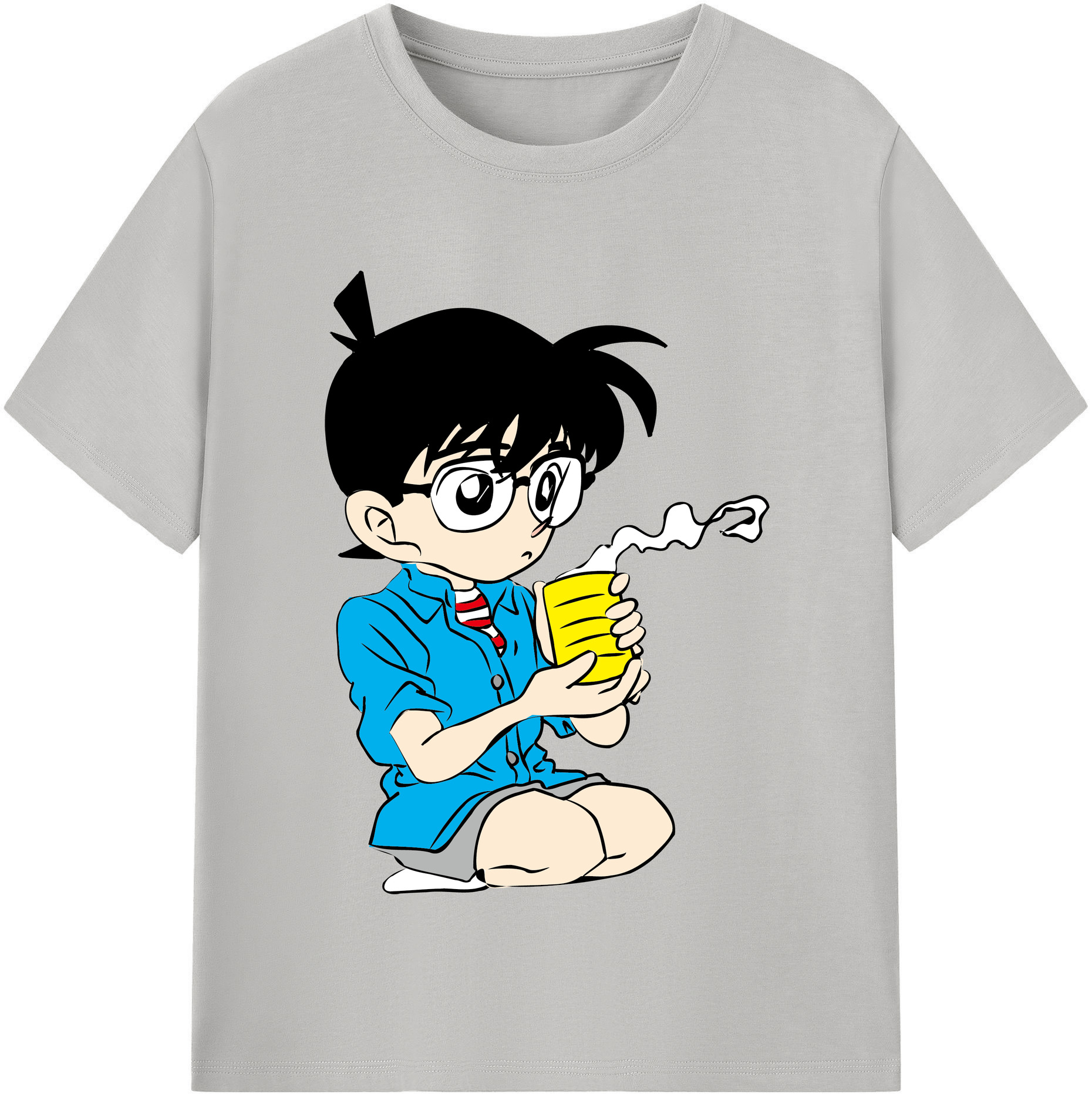 （画像用） 名探偵コナン 江戸川 コナン Detective Conan Conan Edogawa レディースカジュアルプリントTシャツ（綿100％）