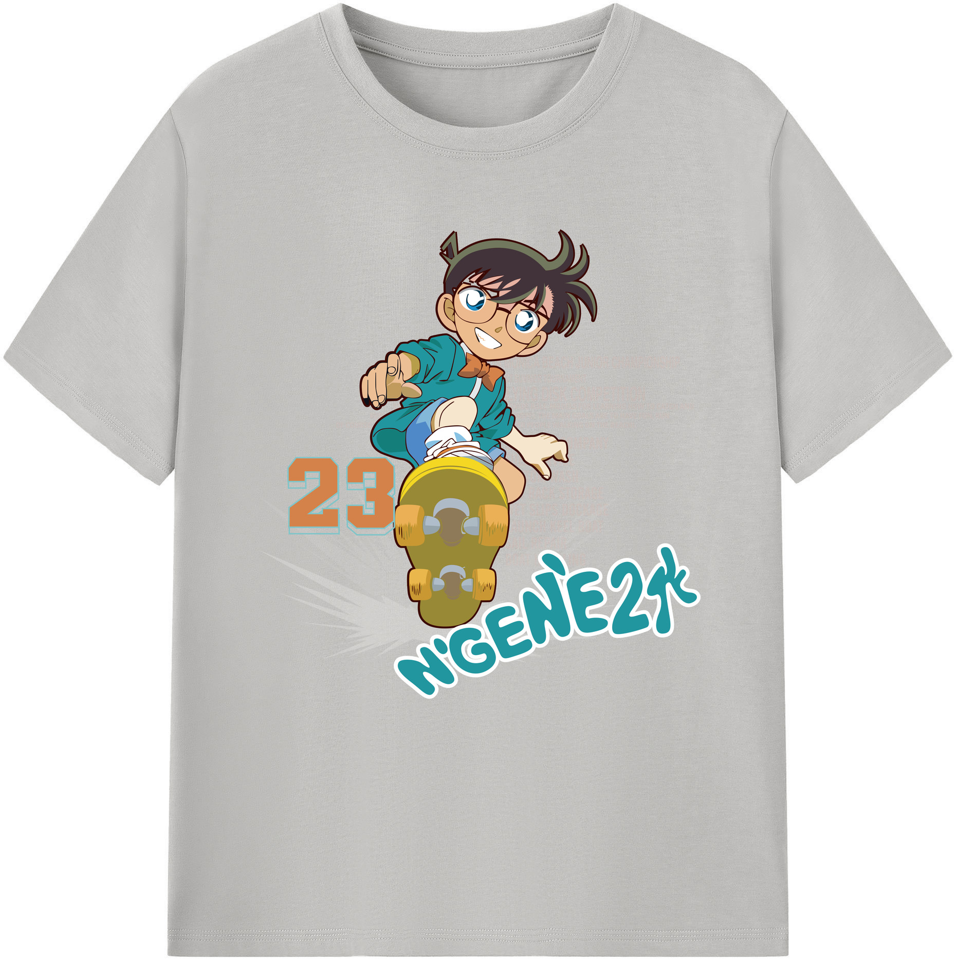 （画像用） 名探偵コナン 江戸川 コナン Detective Conan Conan Edogawa レディースカジュアルプリントTシャツ（綿100％）