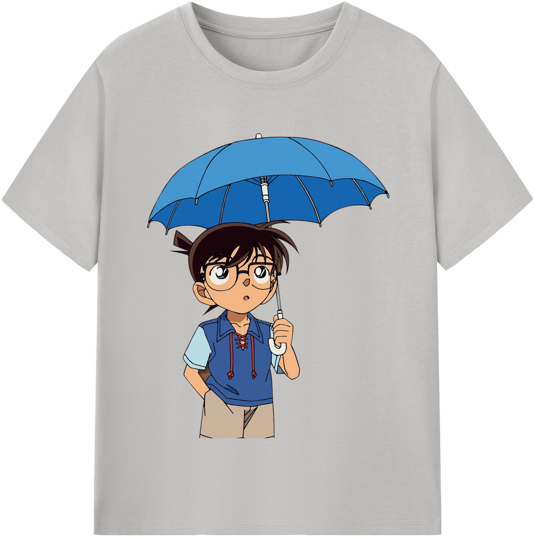 （画像用） 名探偵コナン 江戸川 コナン Detective Conan Conan Edogawa レディースカジュアルプリントTシャツ（綿100％）