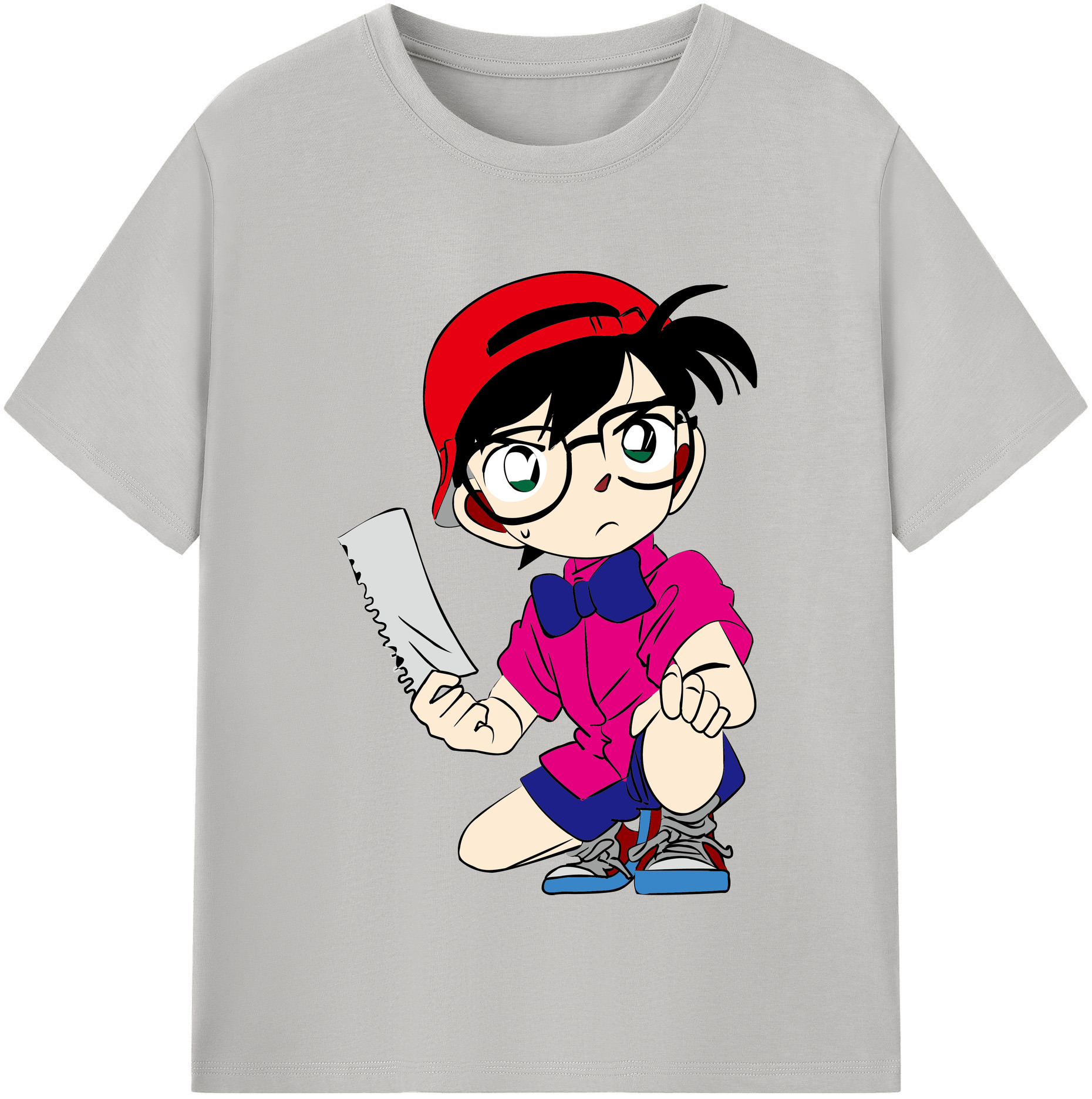 （画像用） 名探偵コナン 江戸川 コナン Detective Conan Conan Edogawa レディースカジュアルプリントTシャツ（綿100％）