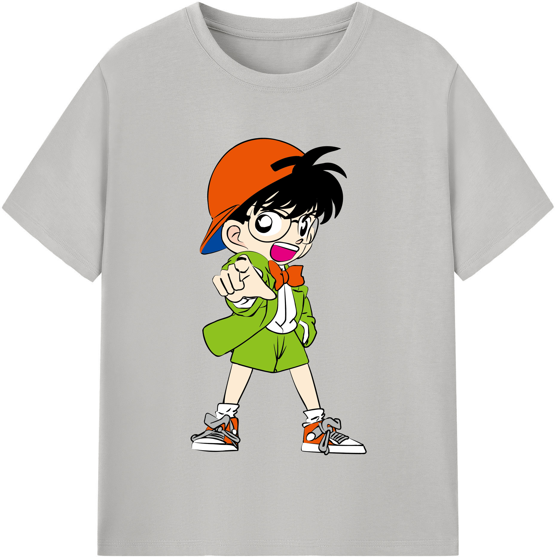 （画像用） 名探偵コナン 江戸川 コナン Detective Conan Conan Edogawa レディースカジュアルプリントTシャツ（綿100％）