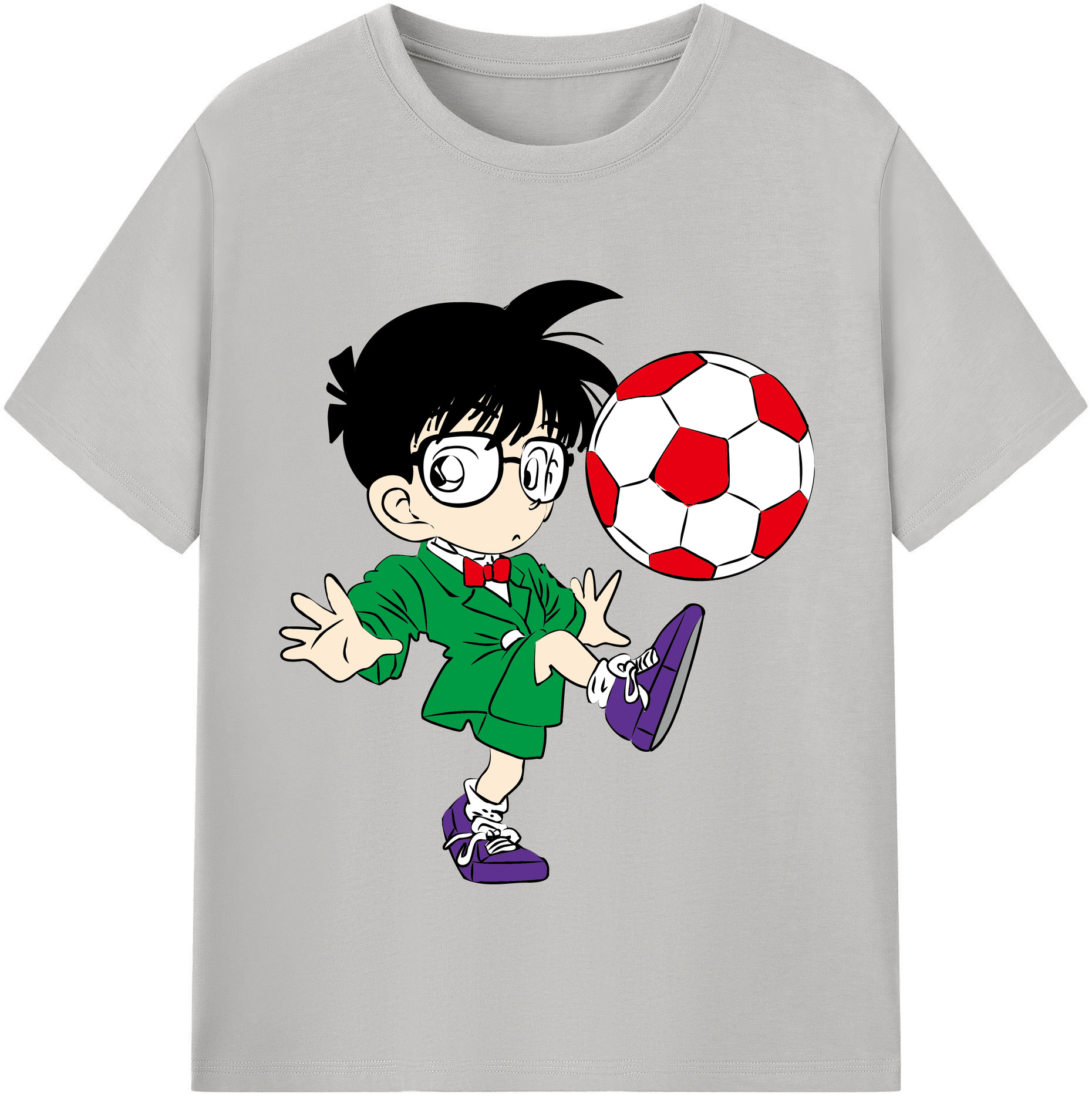 （画像用） 名探偵コナン 江戸川 コナン Detective Conan Conan Edogawa レディースカジュアルプリントTシャツ（綿100％）