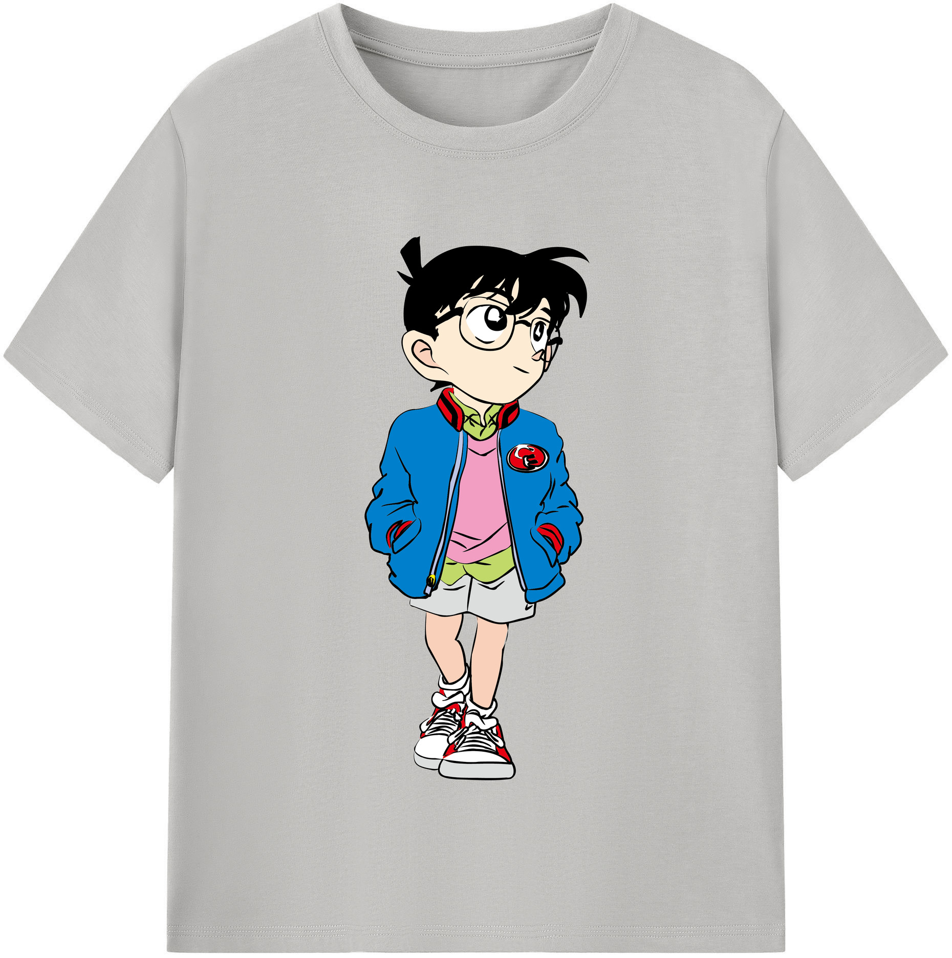（画像用） 名探偵コナン 江戸川 コナン Detective Conan Conan Edogawa レディースカジュアルプリントTシャツ（綿100％）