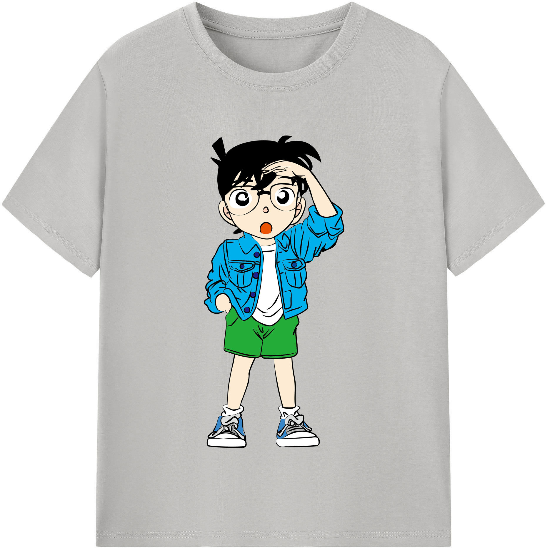 （画像用） 名探偵コナン 江戸川 コナン Detective Conan Conan Edogawa レディースカジュアルプリントTシャツ（綿100％）