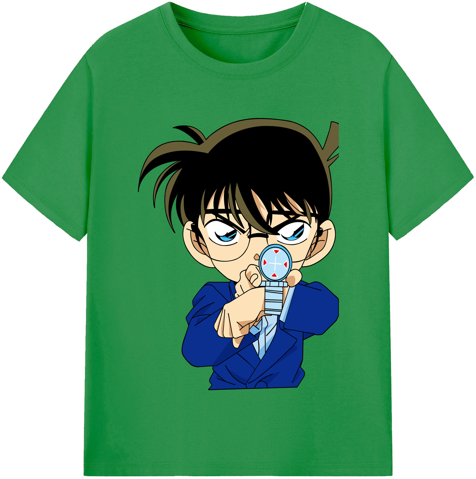 （画像用） 名探偵コナン 江戸川 コナン Detective Conan Conan Edogawa レディースカジュアルプリントTシャツ（綿100％）