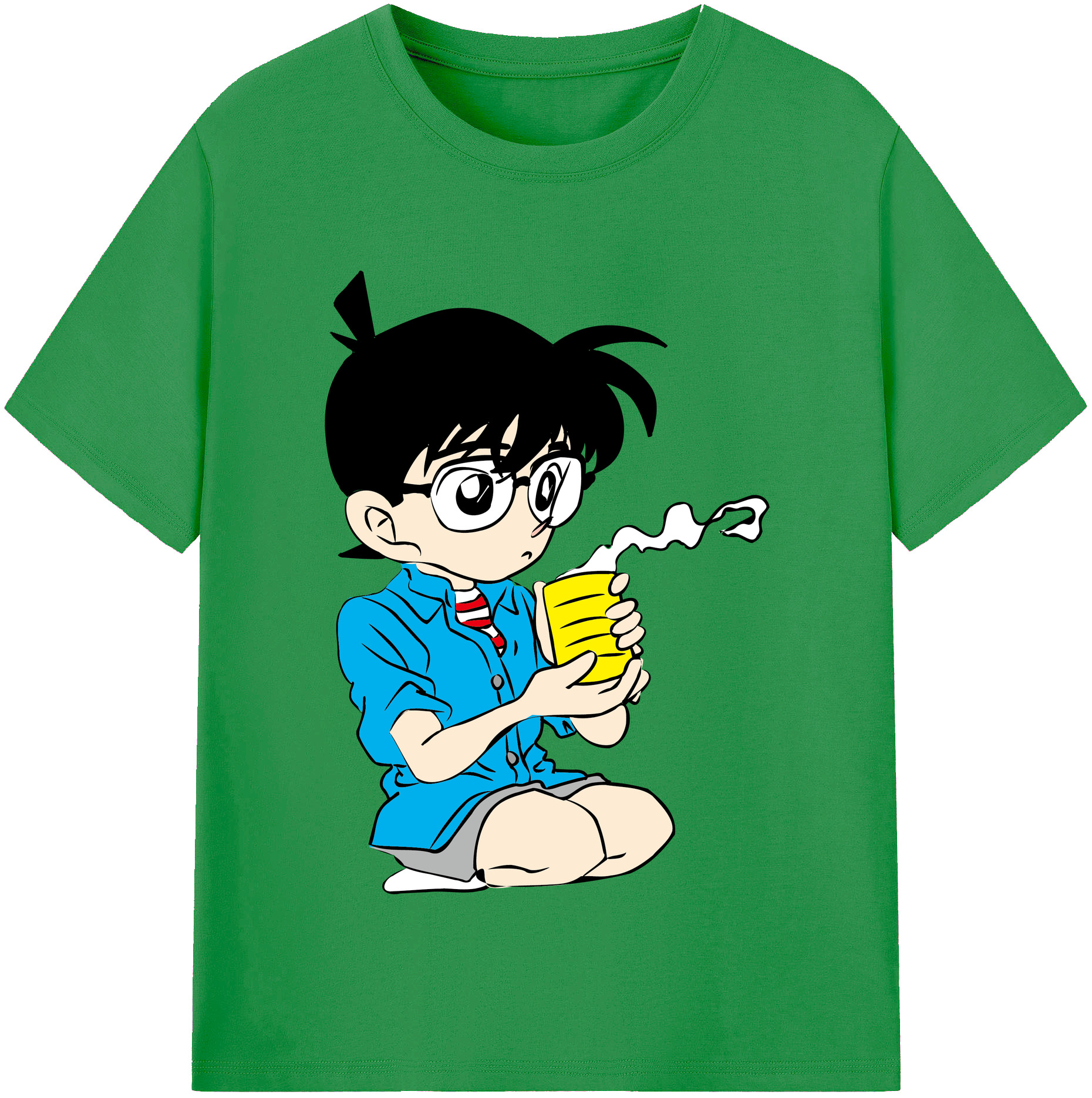 （画像用） 名探偵コナン 江戸川 コナン Detective Conan Conan Edogawa レディースカジュアルプリントTシャツ（綿100％）