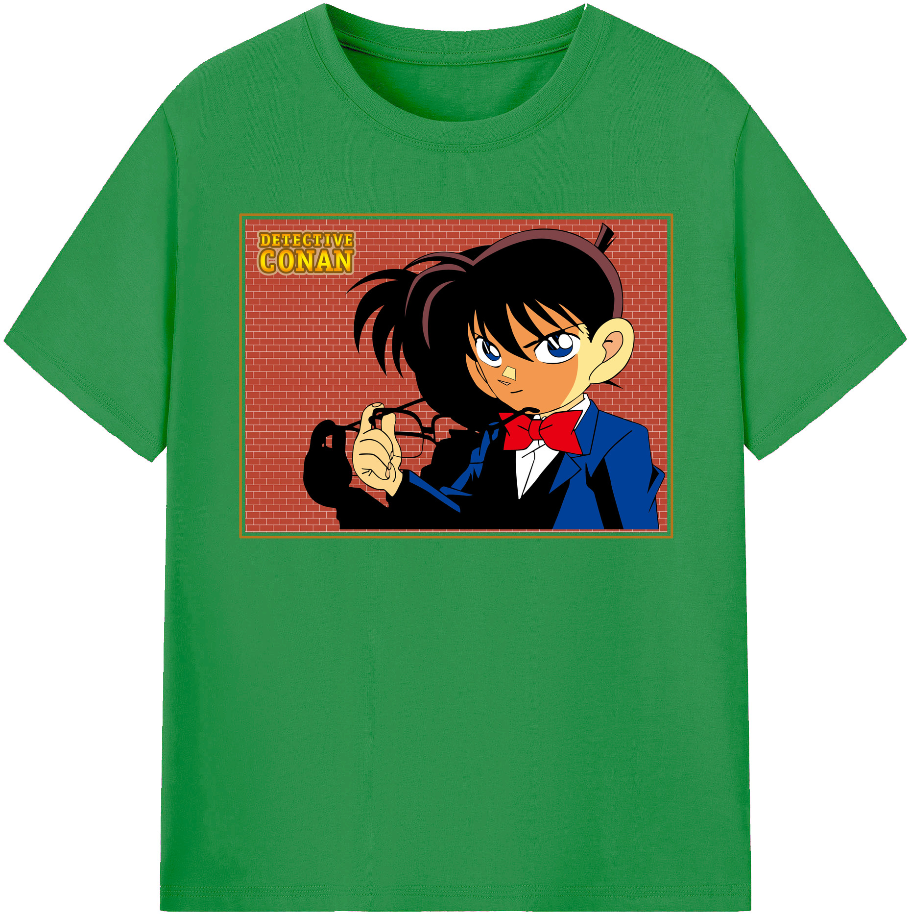 （画像用） 名探偵コナン 江戸川 コナン Detective Conan Conan Edogawa レディースカジュアルプリントTシャツ（綿100％）