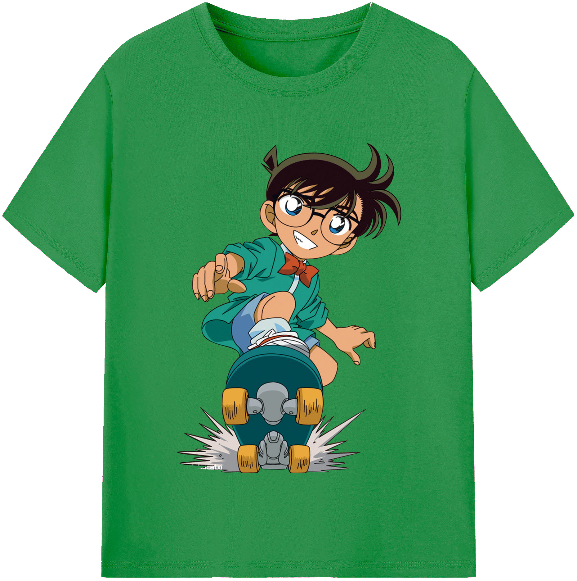 （画像用） 名探偵コナン 江戸川 コナン Detective Conan Conan Edogawa レディースカジュアルプリントTシャツ（綿100％）