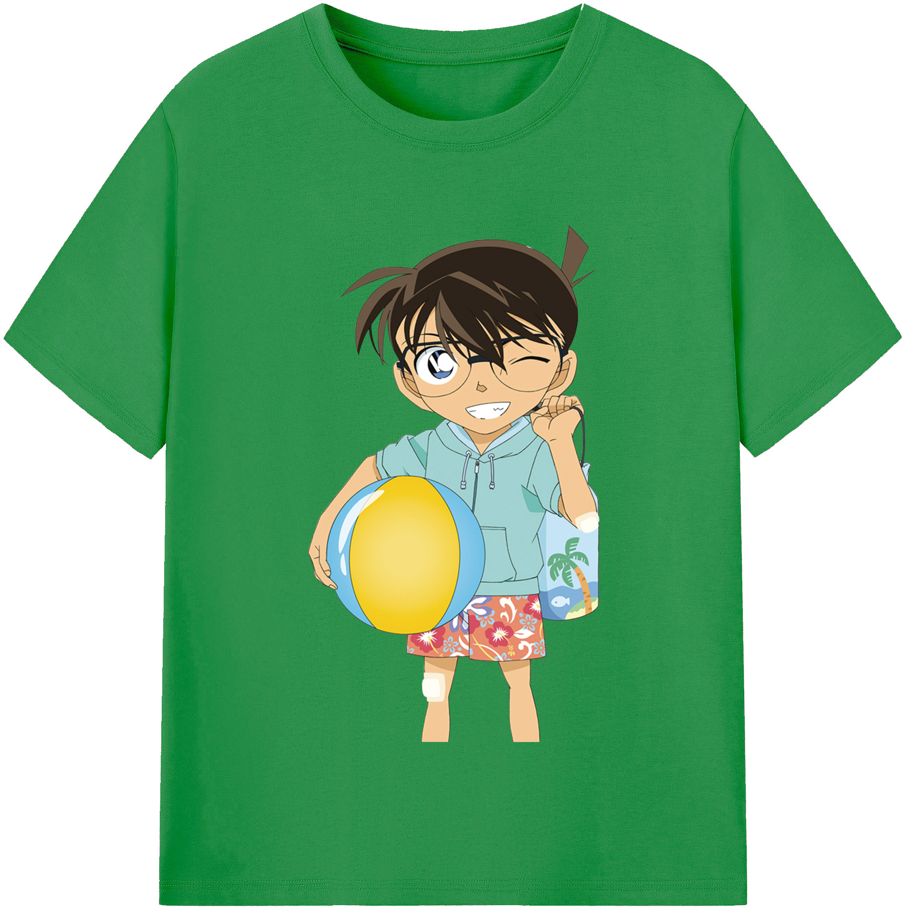 （画像用） 名探偵コナン 江戸川 コナン Detective Conan Conan Edogawa レディースカジュアルプリントTシャツ（綿100％）