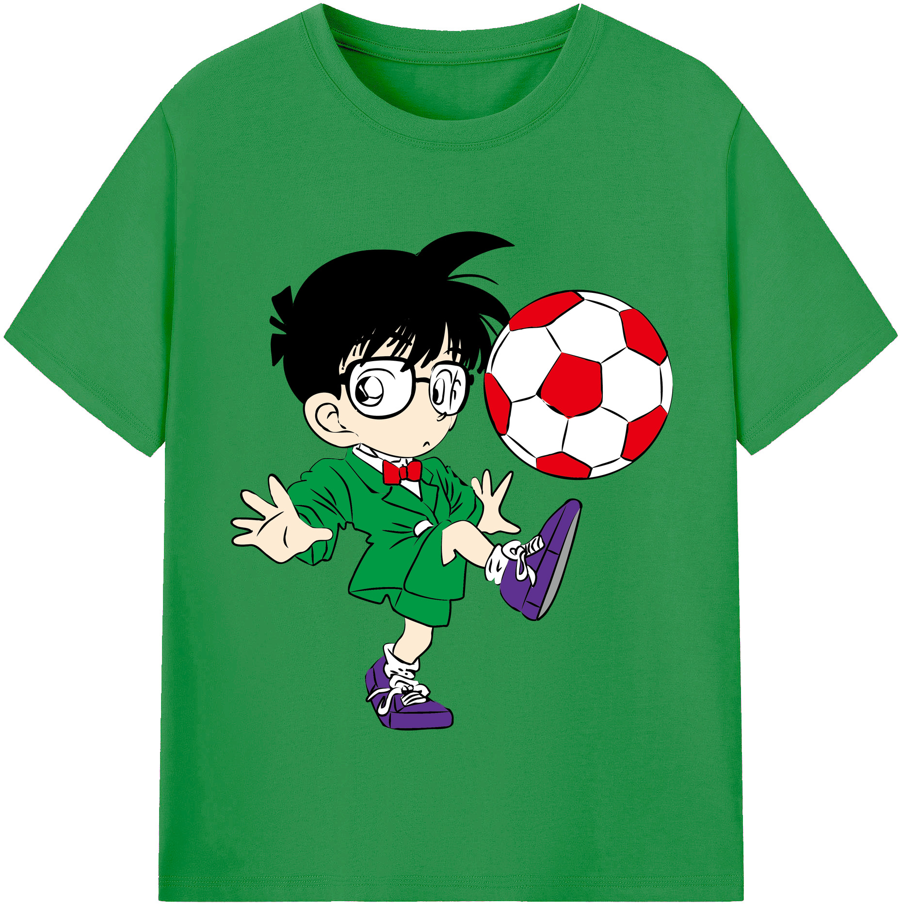 （画像用） 名探偵コナン 江戸川 コナン Detective Conan Conan Edogawa レディースカジュアルプリントTシャツ（綿100％）