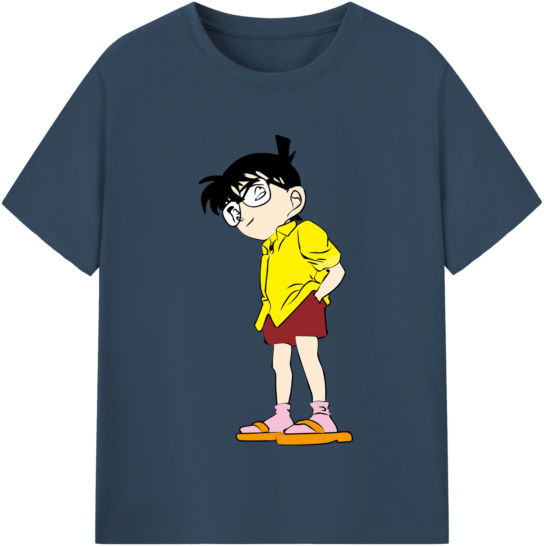 （画像用） 名探偵コナン 江戸川 コナン Detective Conan Conan Edogawa レディースカジュアルプリントTシャツ（綿100％）