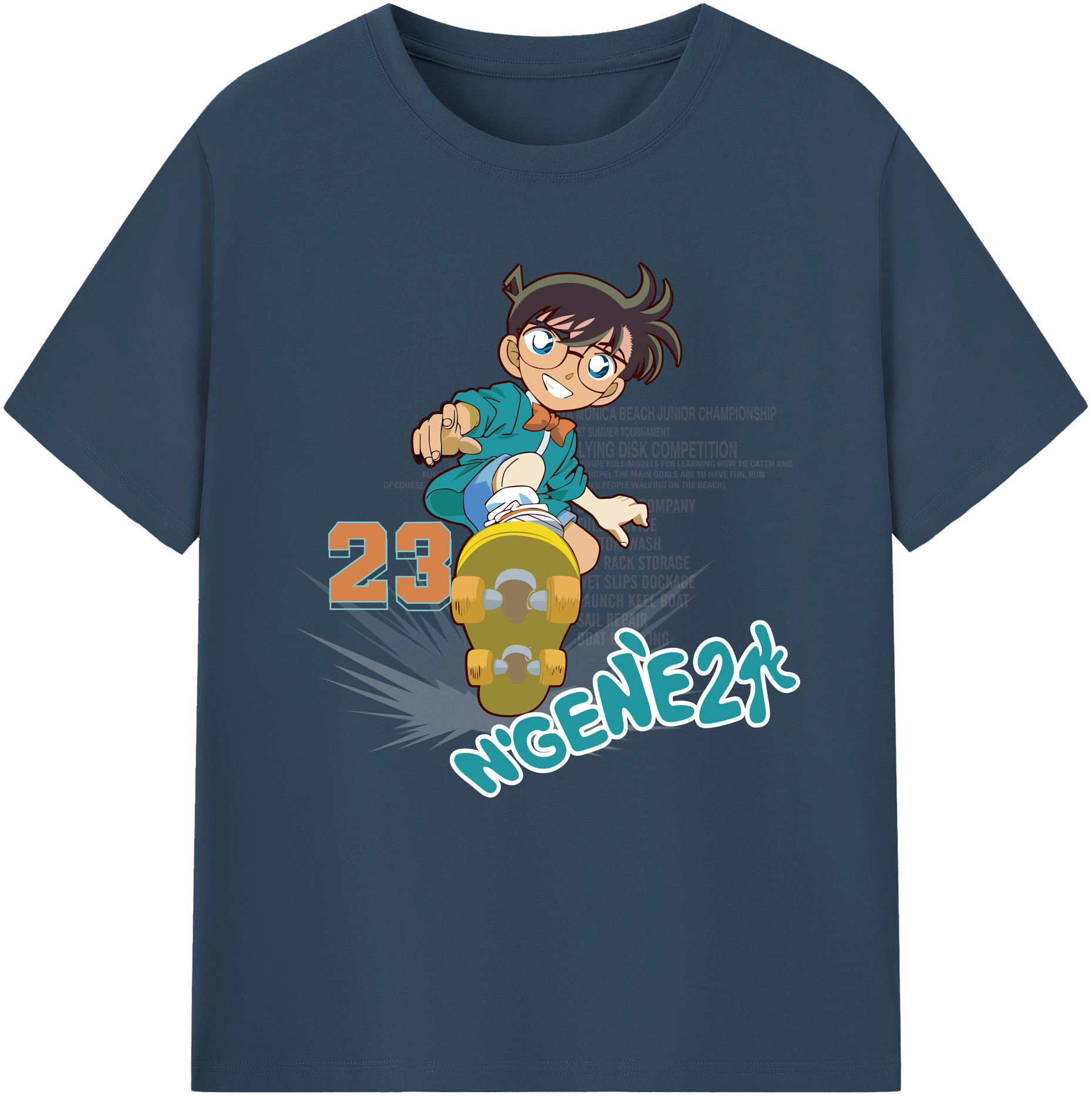 （画像用） 名探偵コナン 江戸川 コナン Detective Conan Conan Edogawa レディースカジュアルプリントTシャツ（綿100％）
