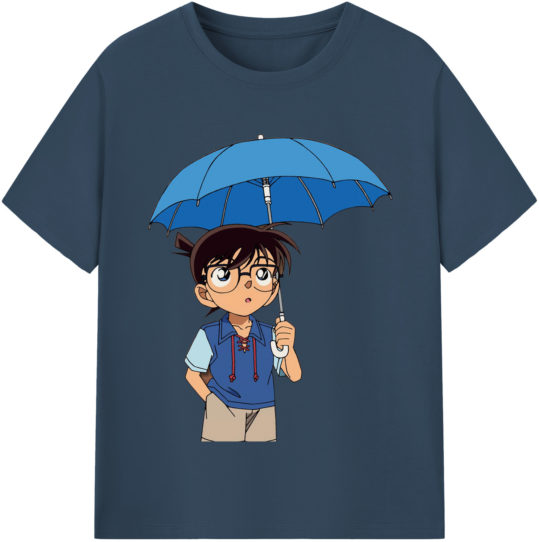 （画像用） 名探偵コナン 江戸川 コナン Detective Conan Conan Edogawa レディースカジュアルプリントTシャツ（綿100％）