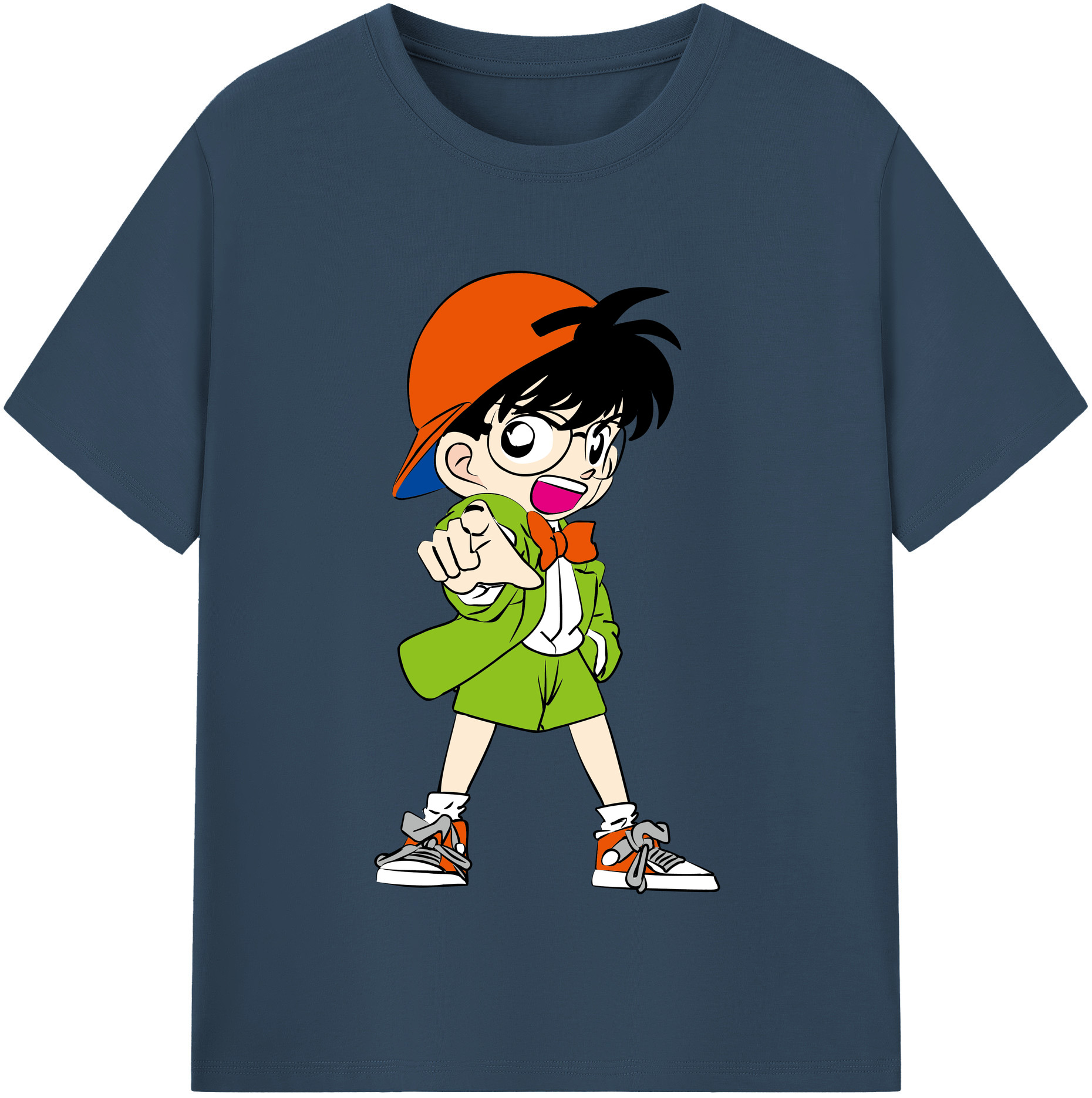 （画像用） 名探偵コナン 江戸川 コナン Detective Conan Conan Edogawa レディースカジュアルプリントTシャツ（綿100％）