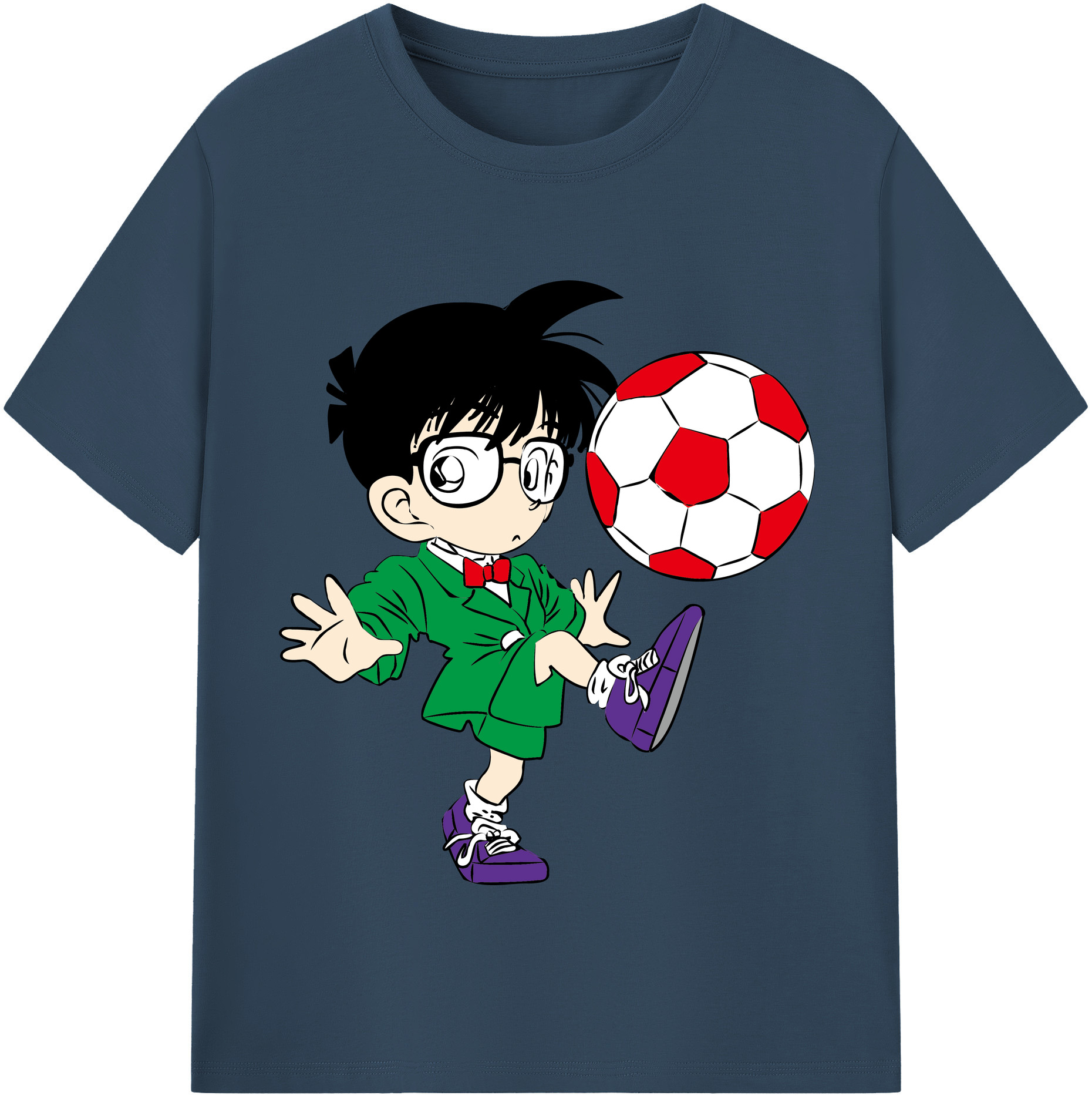 （画像用） 名探偵コナン 江戸川 コナン Detective Conan Conan Edogawa レディースカジュアルプリントTシャツ（綿100％）