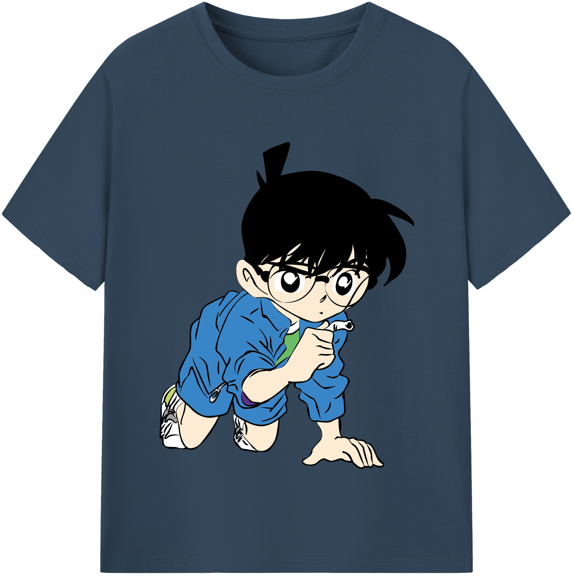 （画像用） 名探偵コナン 江戸川 コナン Detective Conan Conan Edogawa レディースカジュアルプリントTシャツ（綿100％）