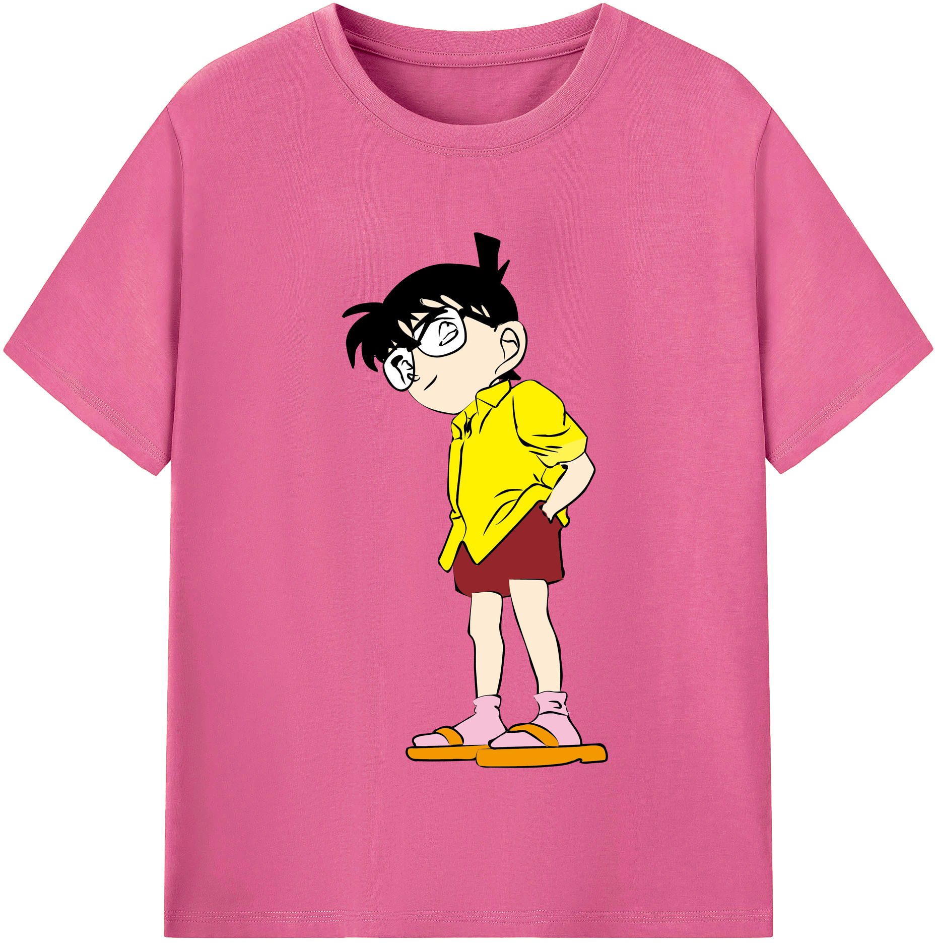 （画像用） 名探偵コナン 江戸川 コナン Detective Conan Conan Edogawa レディースカジュアルプリントTシャツ（綿100％）