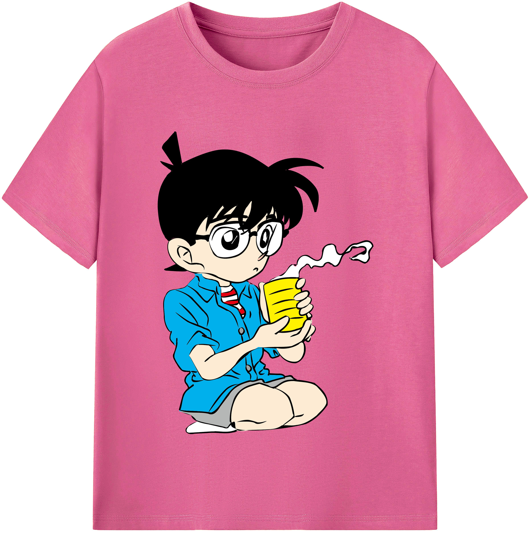 （画像用） 名探偵コナン 江戸川 コナン Detective Conan Conan Edogawa レディースカジュアルプリントTシャツ（綿100％）