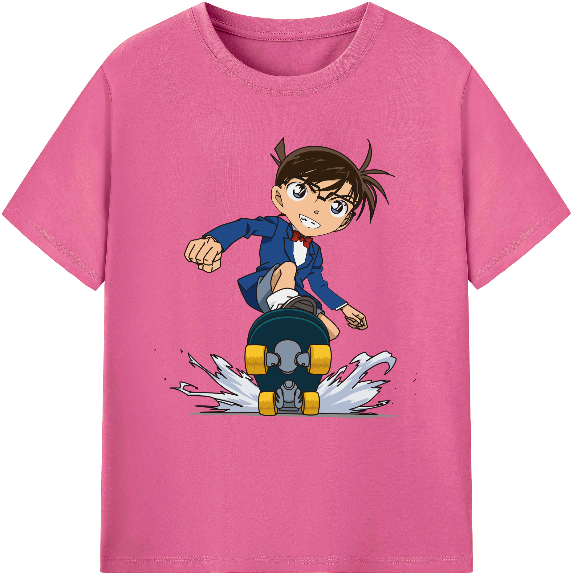 （画像用） 名探偵コナン 江戸川 コナン Detective Conan Conan Edogawa レディースカジュアルプリントTシャツ（綿100％）