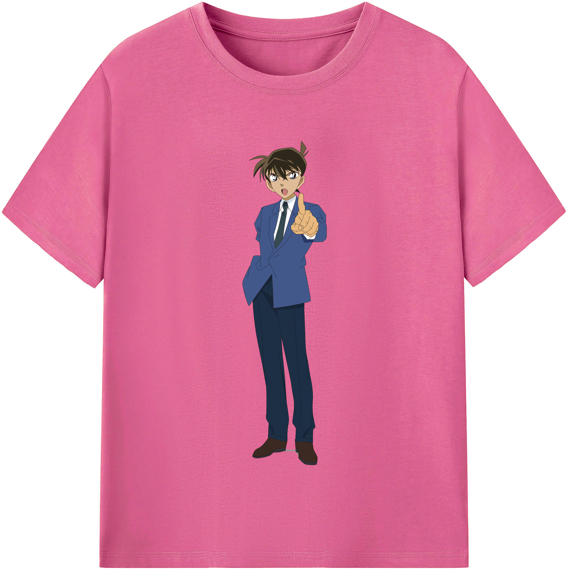（画像用） 名探偵コナン 江戸川 コナン Detective Conan Conan Edogawa レディースカジュアルプリントTシャツ（綿100％）