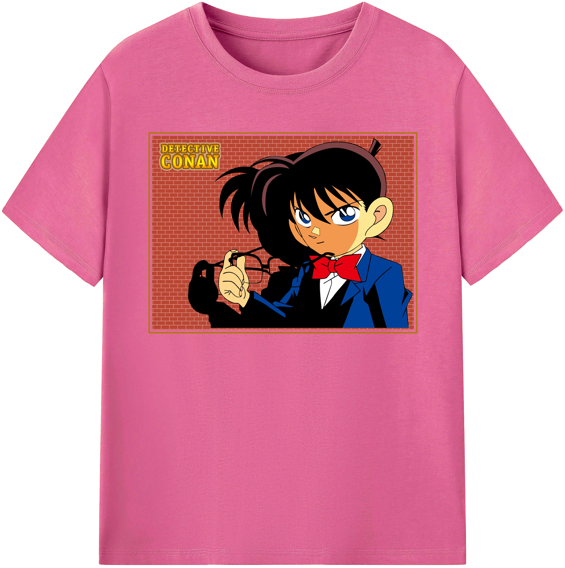 （画像用） 名探偵コナン 江戸川 コナン Detective Conan Conan Edogawa レディースカジュアルプリントTシャツ（綿100％）
