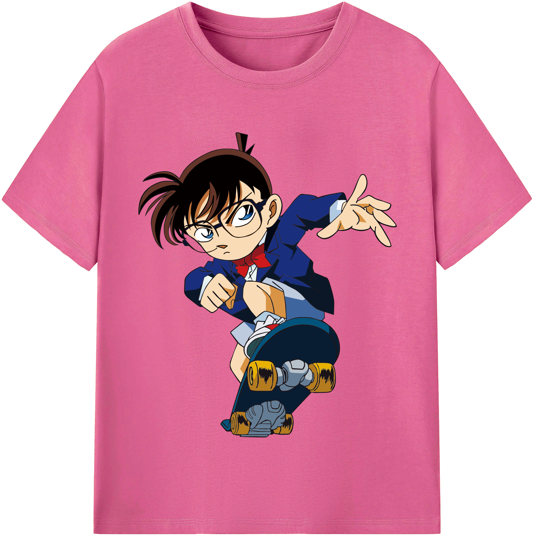 （画像用） 名探偵コナン 江戸川 コナン Detective Conan Conan Edogawa レディースカジュアルプリントTシャツ（綿100％）