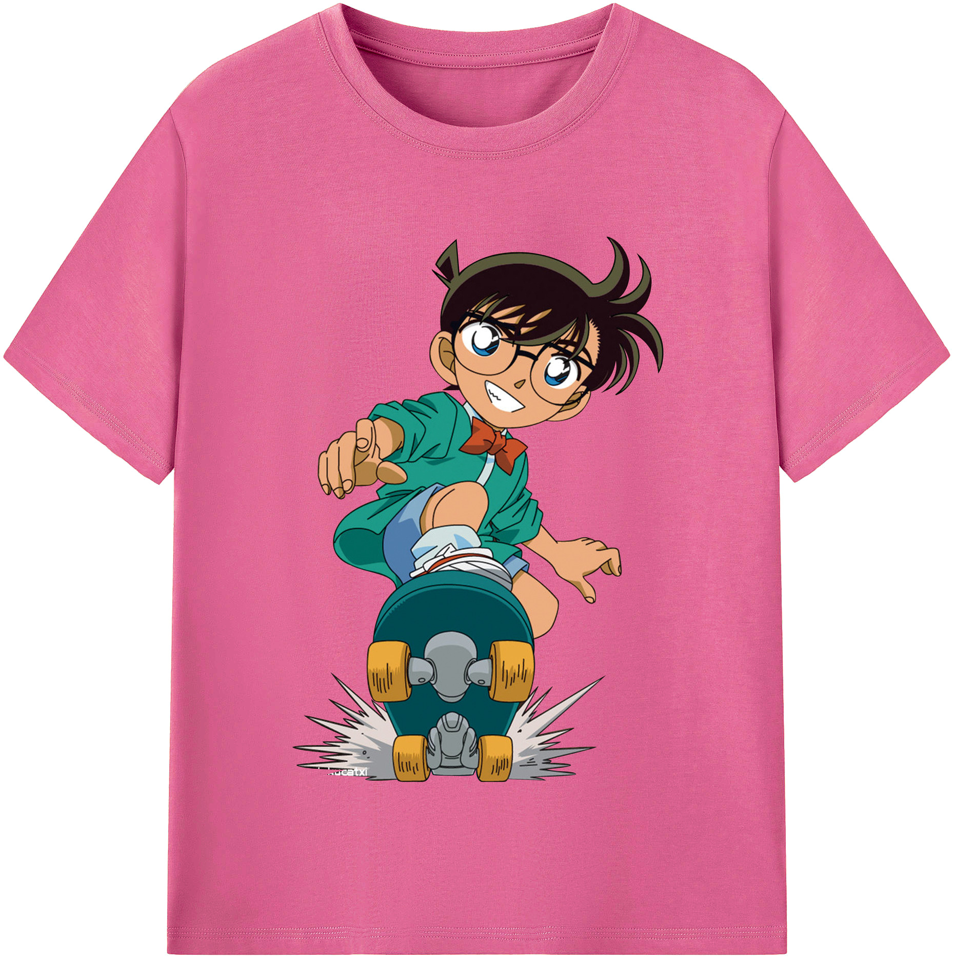 （画像用） 名探偵コナン 江戸川 コナン Detective Conan Conan Edogawa レディースカジュアルプリントTシャツ（綿100％）