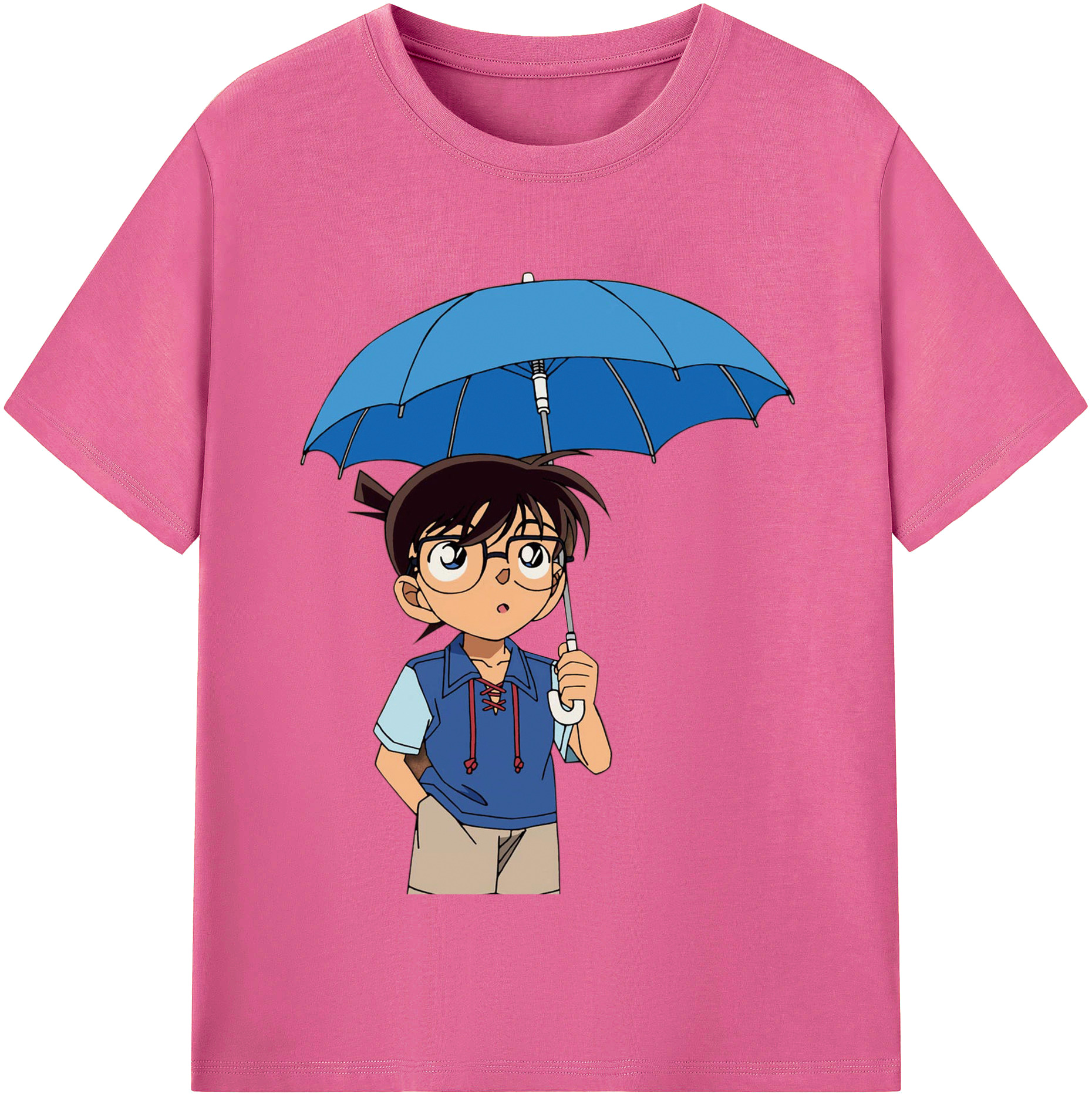 （画像用） 名探偵コナン 江戸川 コナン Detective Conan Conan Edogawa レディースカジュアルプリントTシャツ（綿100％）