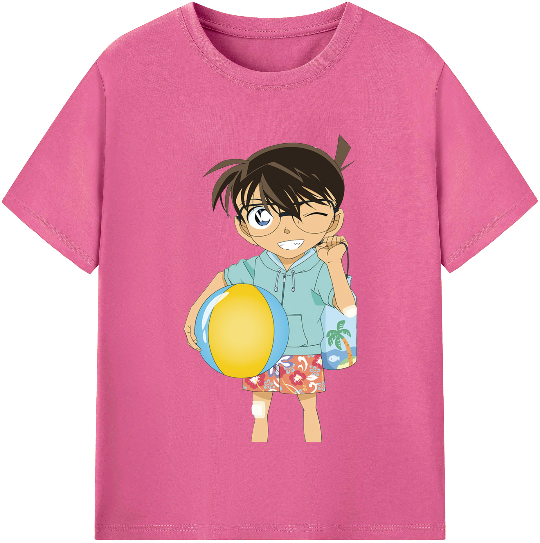 （画像用） 名探偵コナン 江戸川 コナン Detective Conan Conan Edogawa レディースカジュアルプリントTシャツ（綿100％）