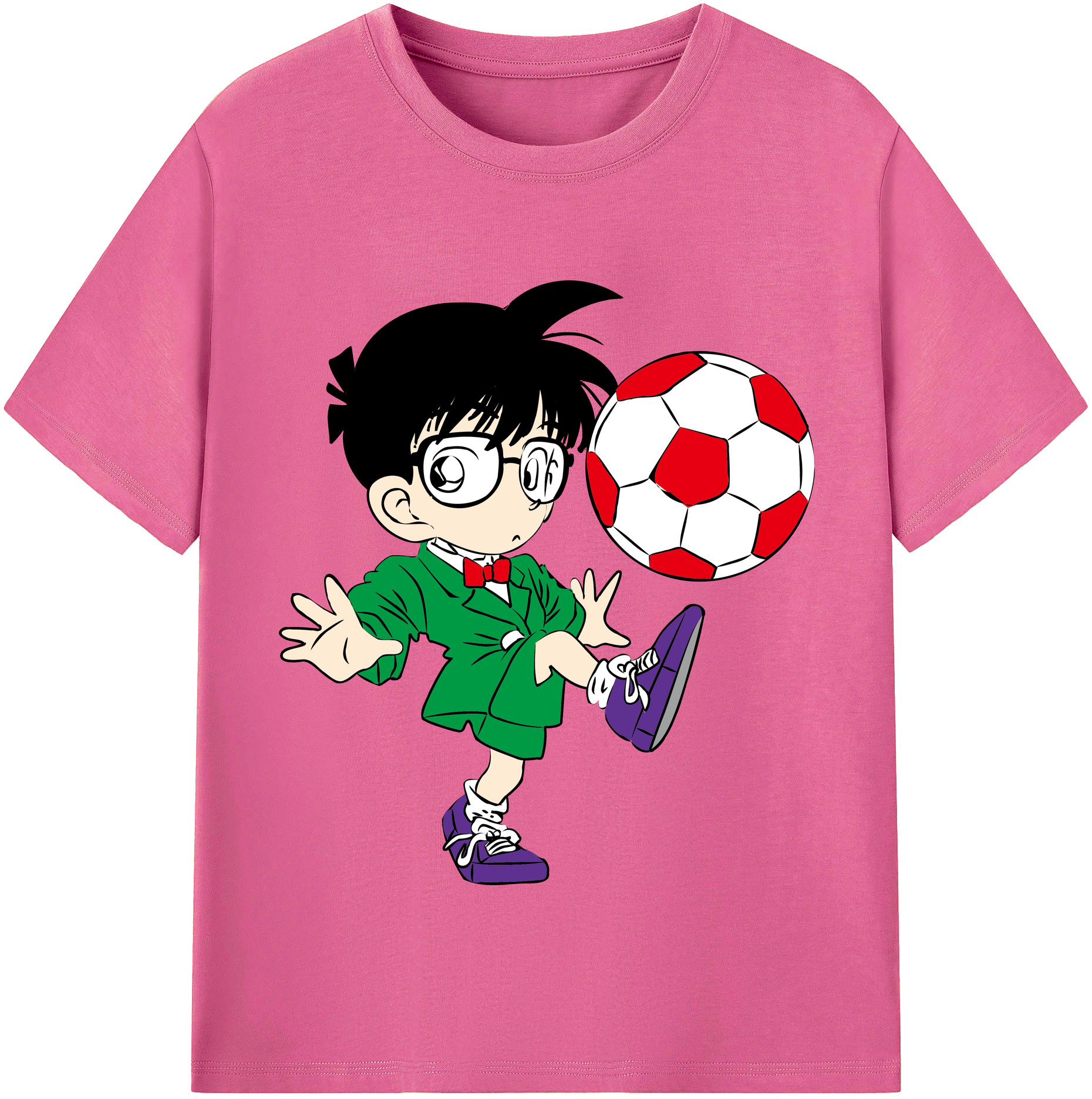 （画像用） 名探偵コナン 江戸川 コナン Detective Conan Conan Edogawa レディースカジュアルプリントTシャツ（綿100％）