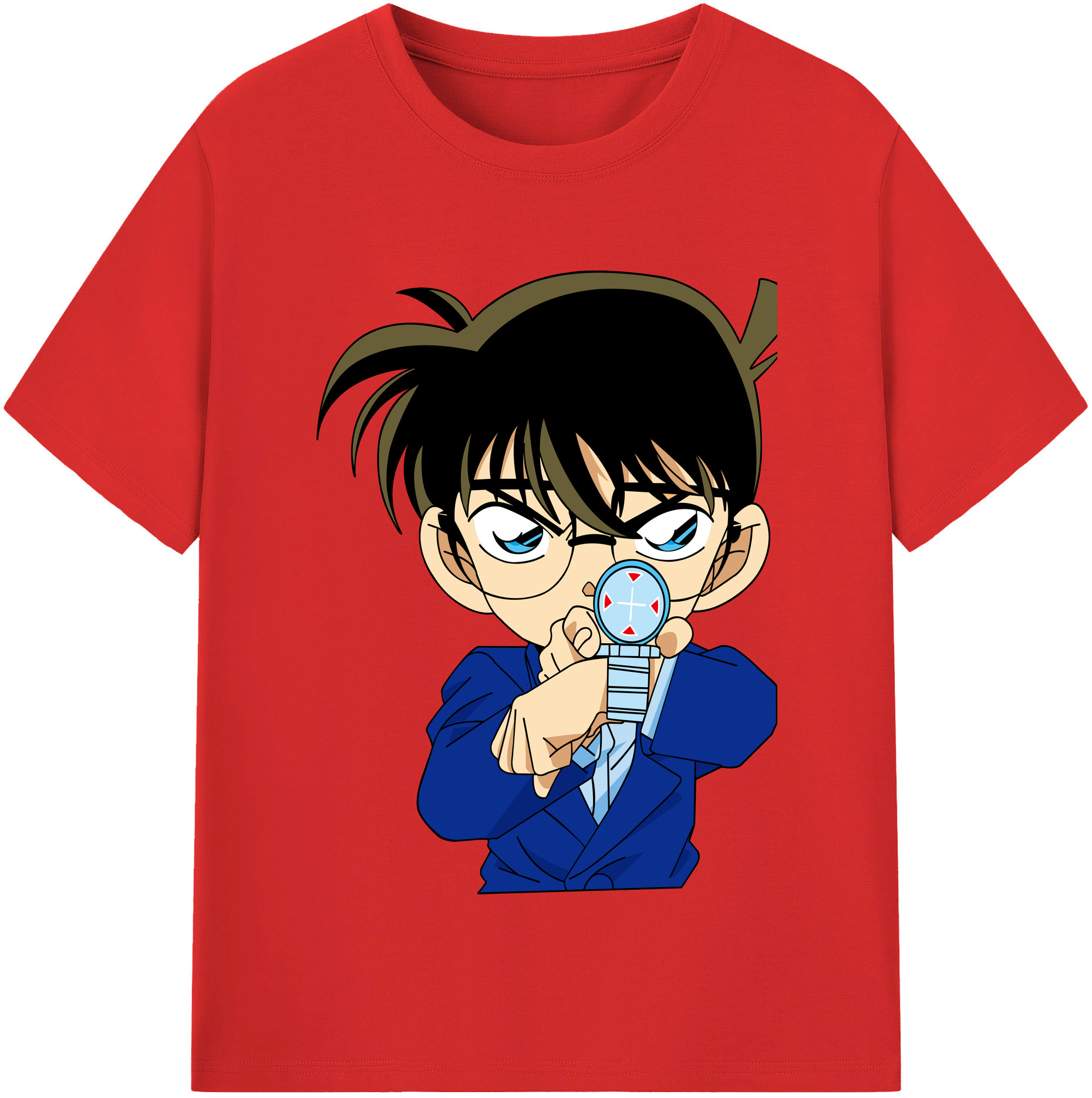 （画像用） 名探偵コナン 江戸川 コナン Detective Conan Conan Edogawa レディースカジュアルプリントTシャツ（綿100％）