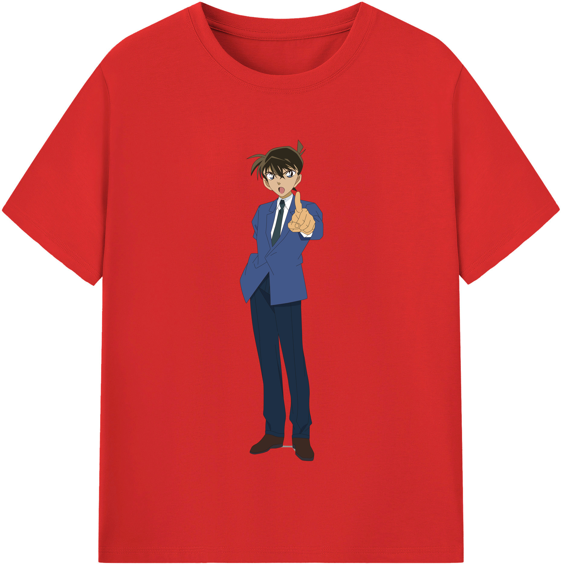 （画像用） 名探偵コナン 江戸川 コナン Detective Conan Conan Edogawa レディースカジュアルプリントTシャツ（綿100％）