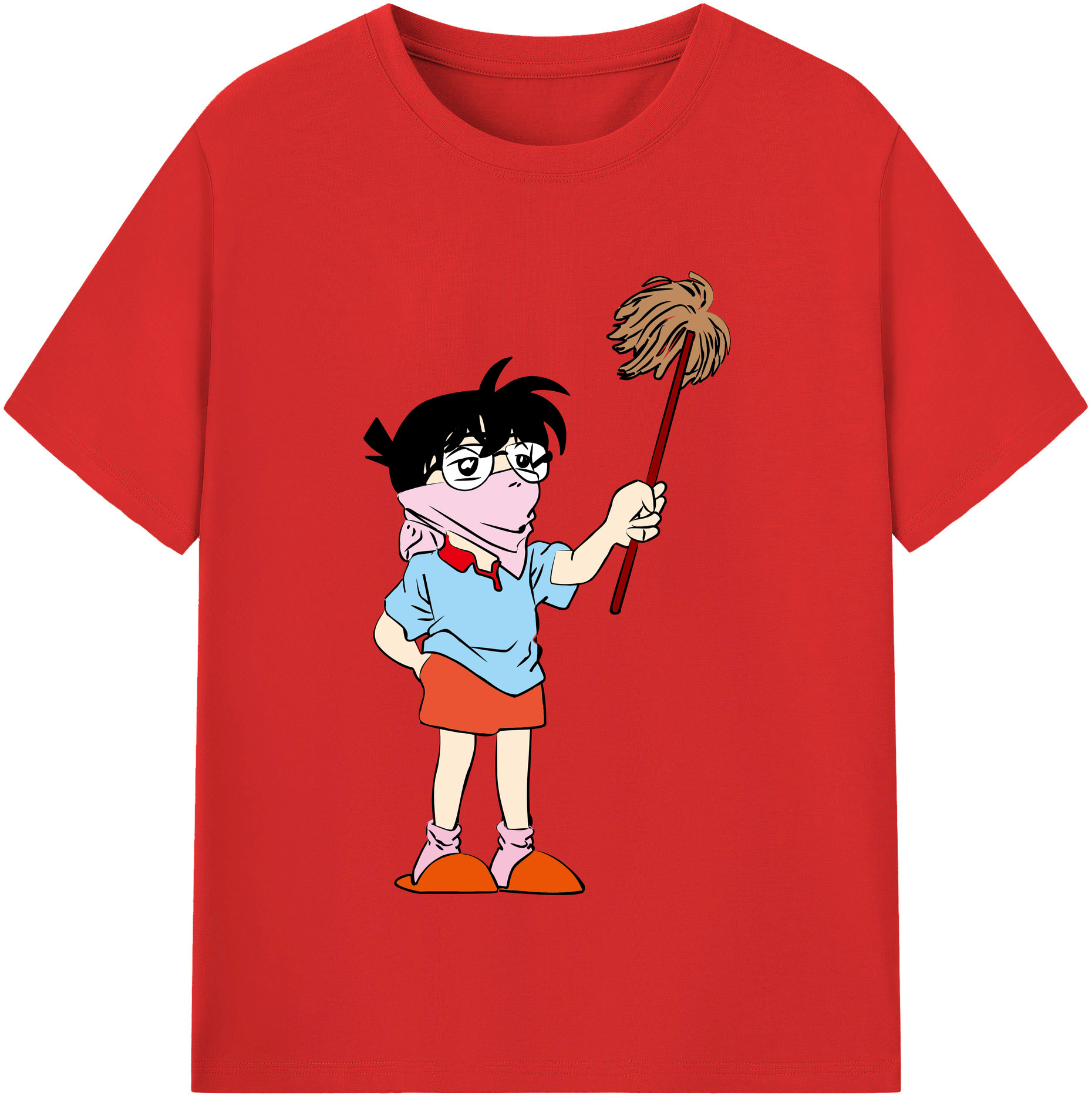 （画像用） 名探偵コナン 江戸川 コナン Detective Conan Conan Edogawa レディースカジュアルプリントTシャツ（綿100％）