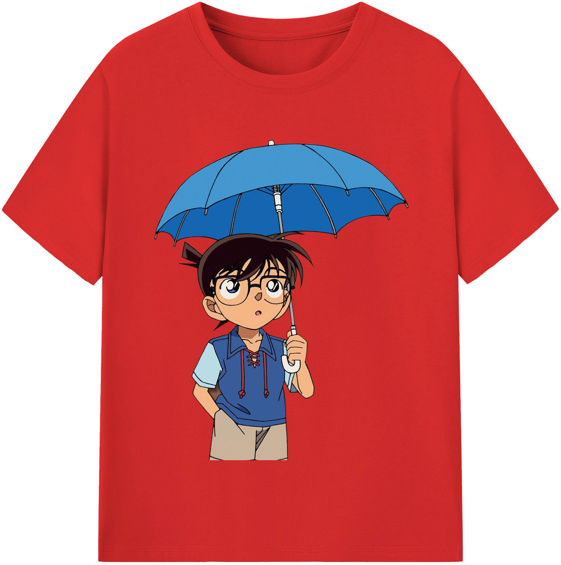（画像用） 名探偵コナン 江戸川 コナン Detective Conan Conan Edogawa レディースカジュアルプリントTシャツ（綿100％）