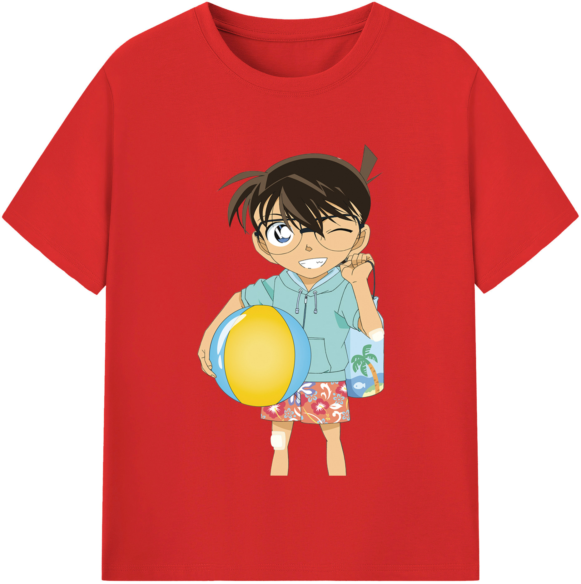 （画像用） 名探偵コナン 江戸川 コナン Detective Conan Conan Edogawa レディースカジュアルプリントTシャツ（綿100％）