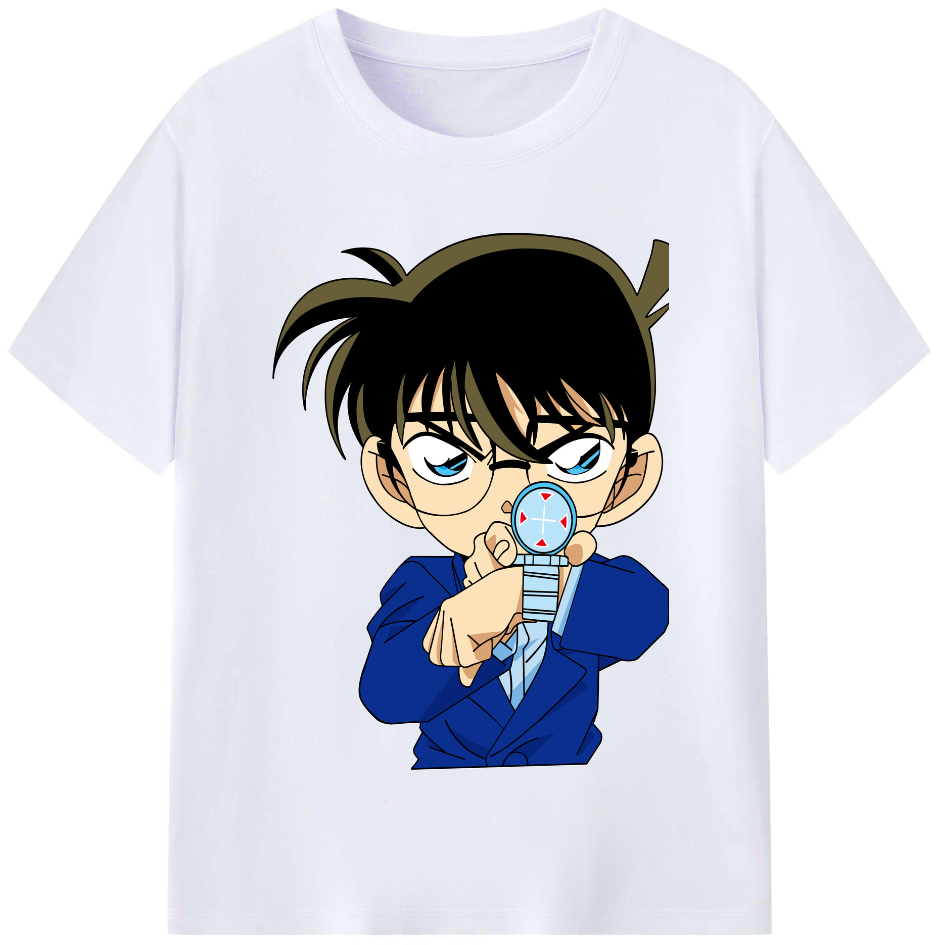 （画像用） 名探偵コナン 江戸川 コナン Detective Conan Conan Edogawa レディースカジュアルプリントTシャツ（綿100％）