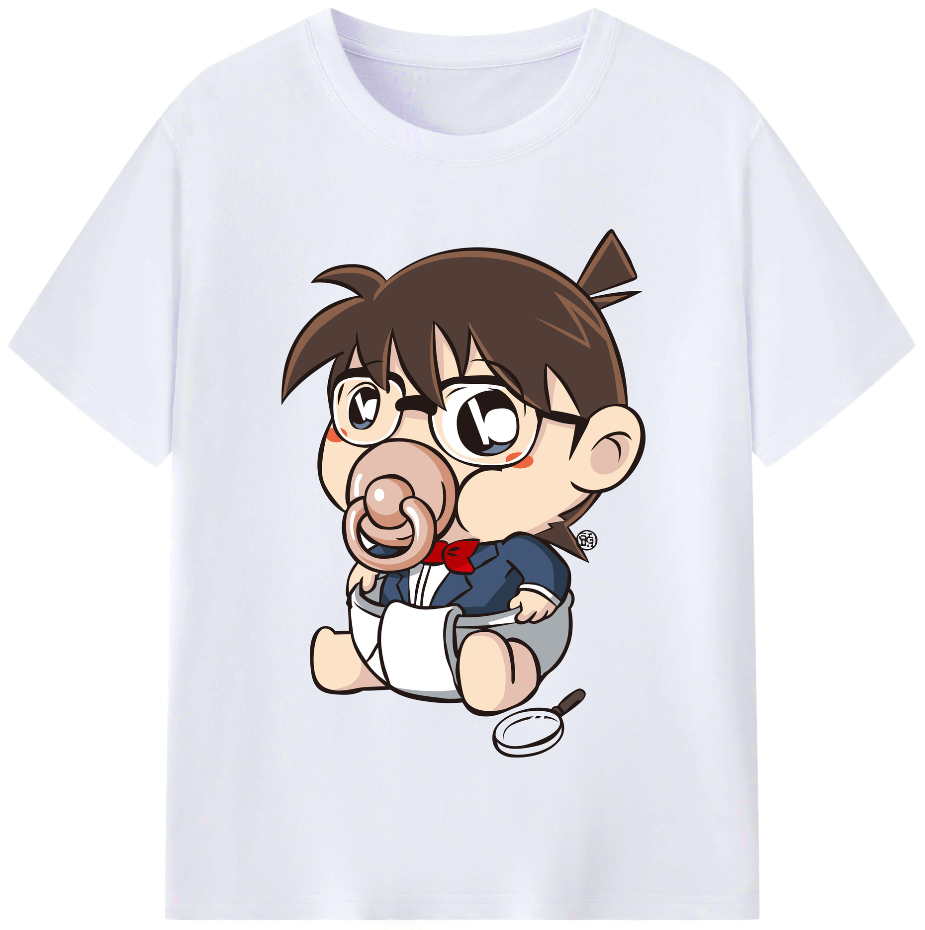 （画像用） 名探偵コナン 江戸川 コナン Detective Conan Conan Edogawa レディースカジュアルプリントTシャツ（綿100％）
