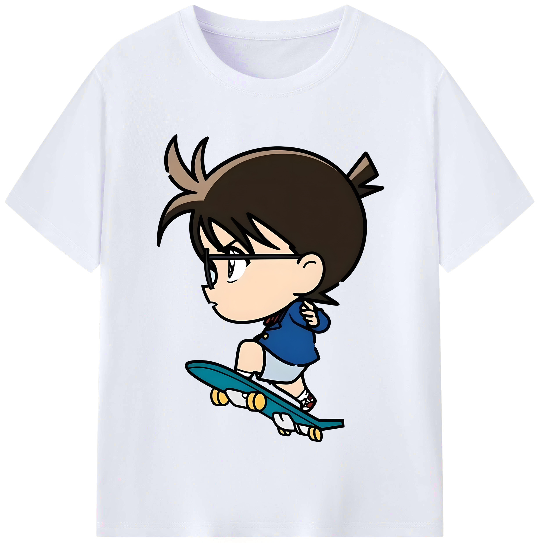 （画像用） 名探偵コナン 江戸川 コナン Detective Conan Conan Edogawa レディースカジュアルプリントTシャツ（綿100％）