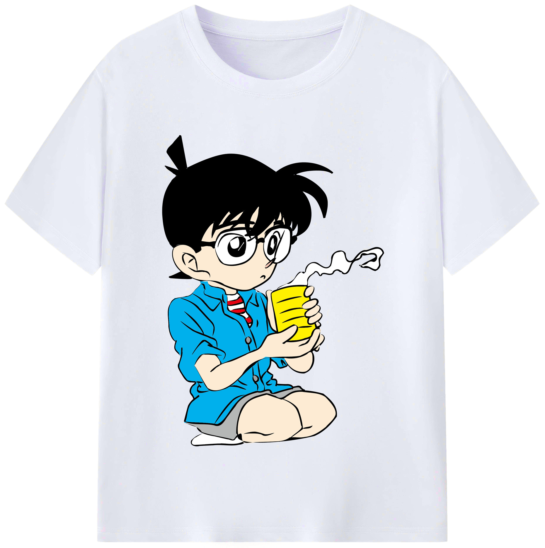 （画像用） 名探偵コナン 江戸川 コナン Detective Conan Conan Edogawa レディースカジュアルプリントTシャツ（綿100％）
