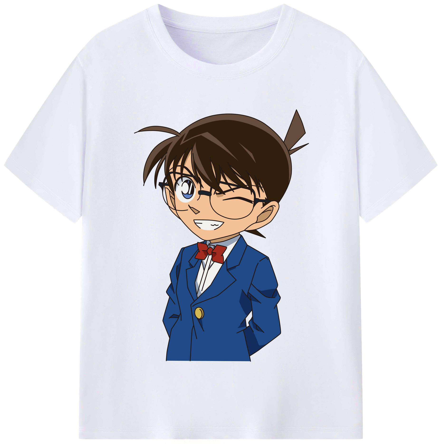 （画像用） 名探偵コナン 江戸川 コナン Detective Conan Conan Edogawa レディースカジュアルプリントTシャツ（綿100％）