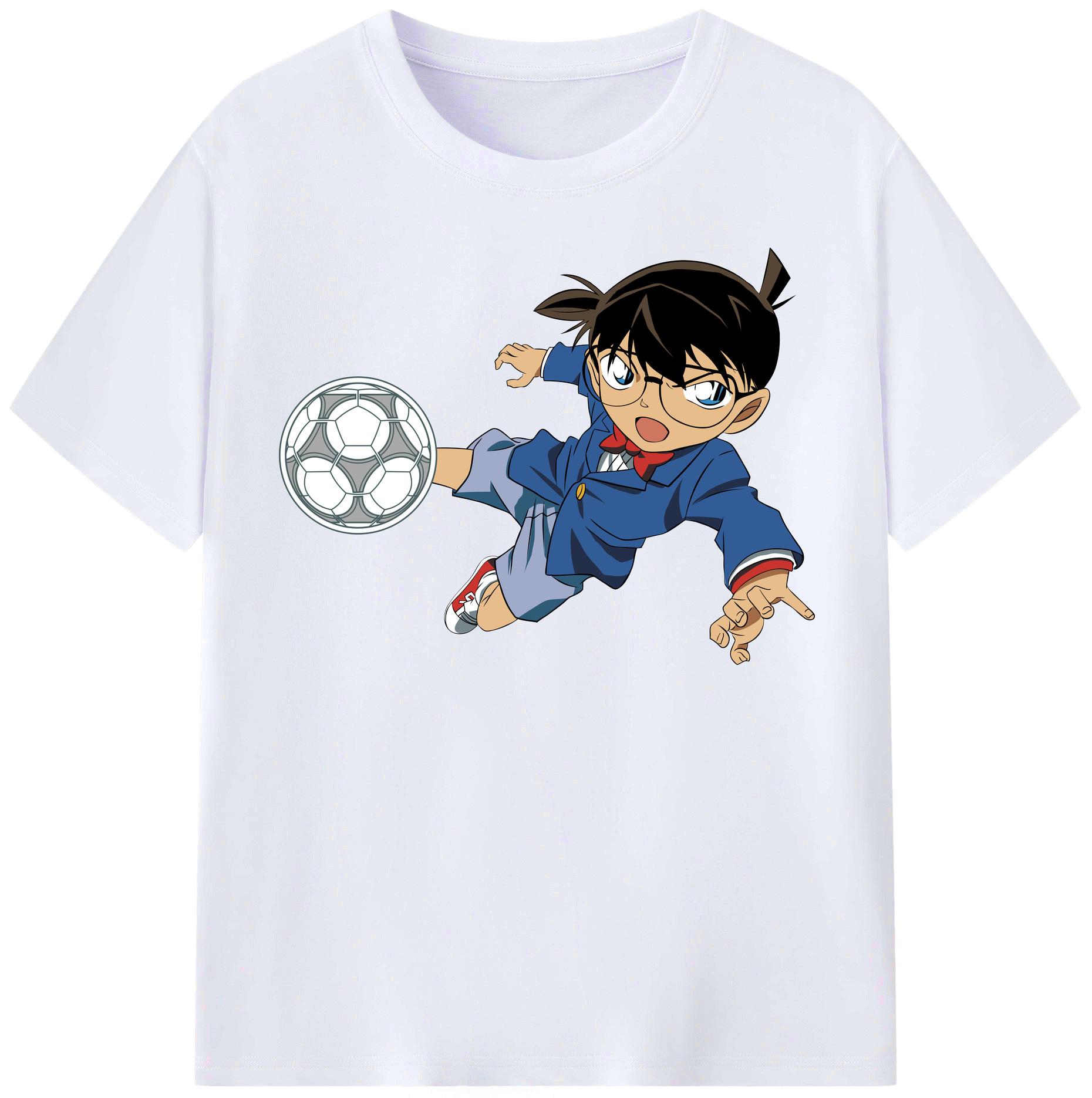 （画像用） 名探偵コナン 江戸川 コナン Detective Conan Conan Edogawa レディースカジュアルプリントTシャツ（綿100％）