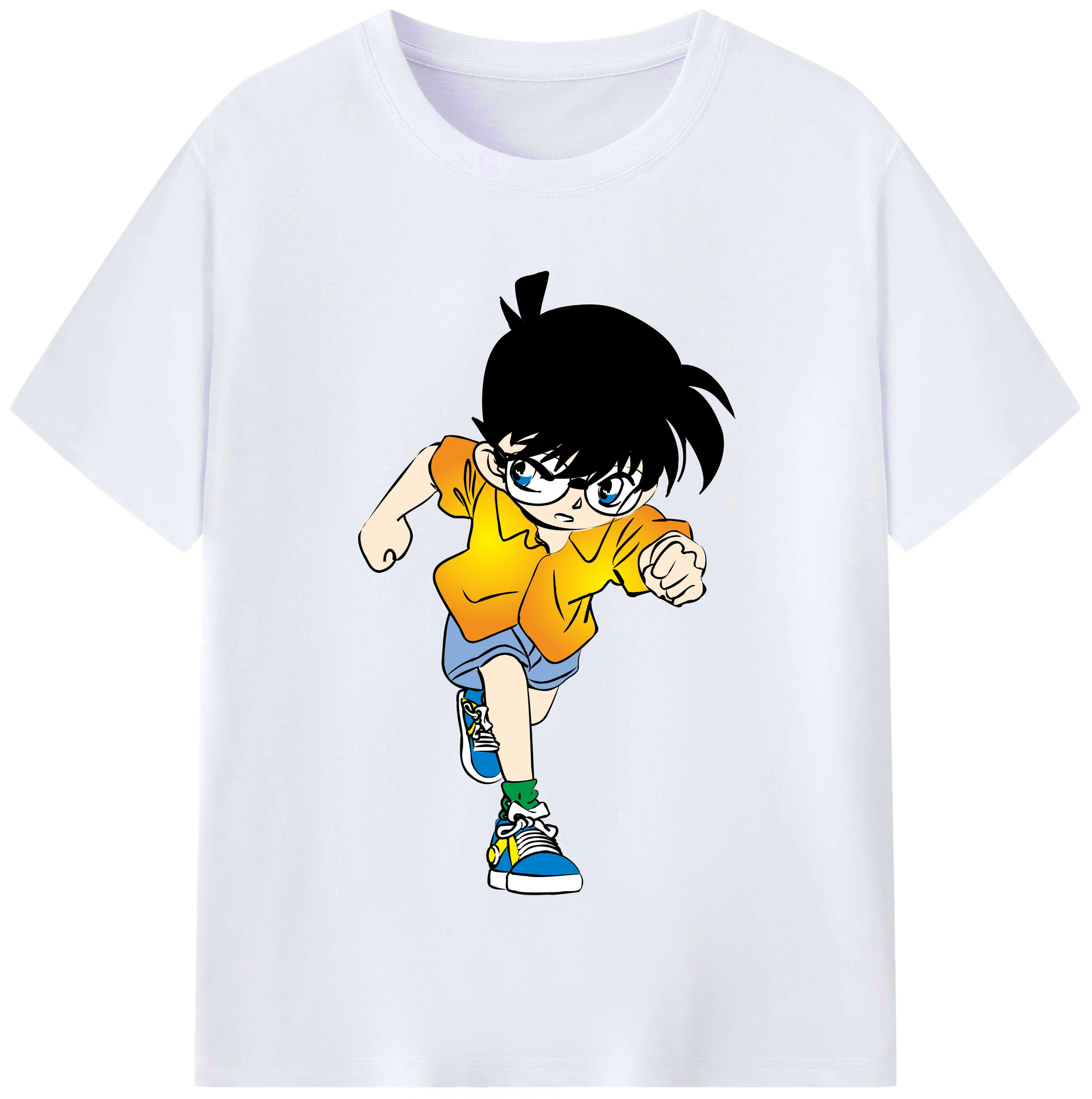（画像用） 名探偵コナン 江戸川 コナン Detective Conan Conan Edogawa レディースカジュアルプリントTシャツ（綿100％）