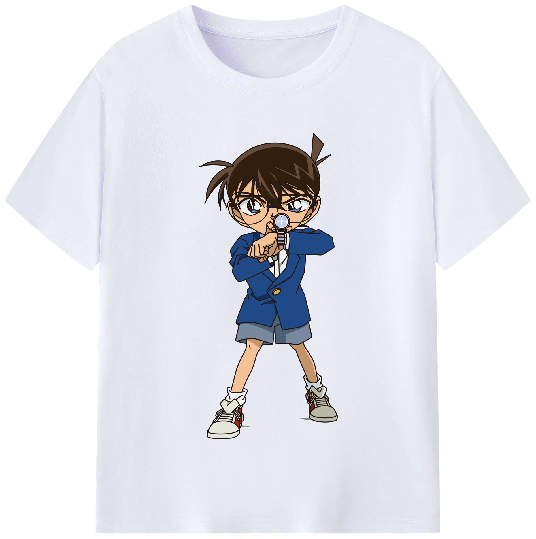 （画像用） 名探偵コナン 江戸川 コナン Detective Conan Conan Edogawa レディースカジュアルプリントTシャツ（綿100％）