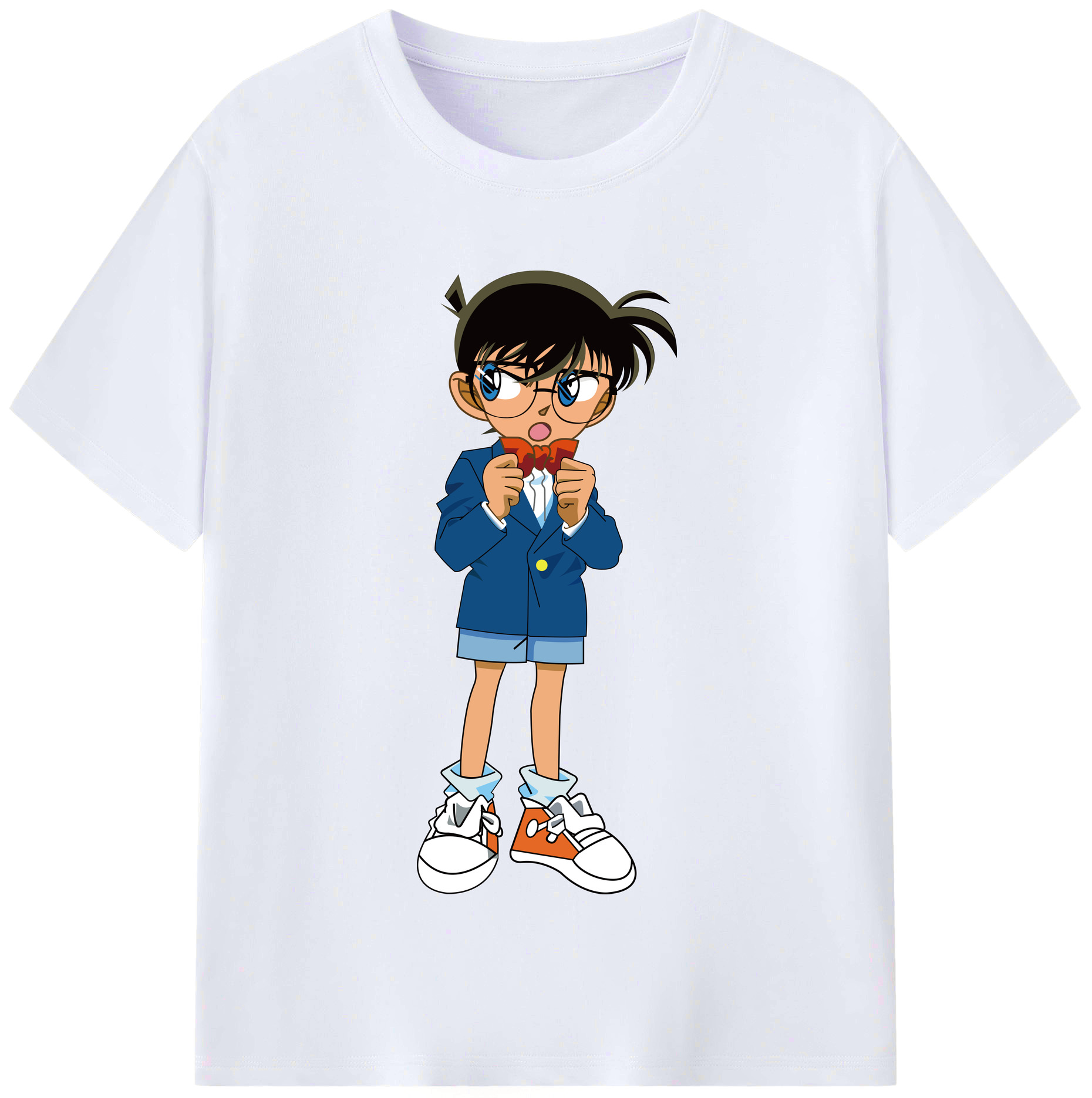 （画像用） 名探偵コナン 江戸川 コナン Detective Conan Conan Edogawa レディースカジュアルプリントTシャツ（綿100％）