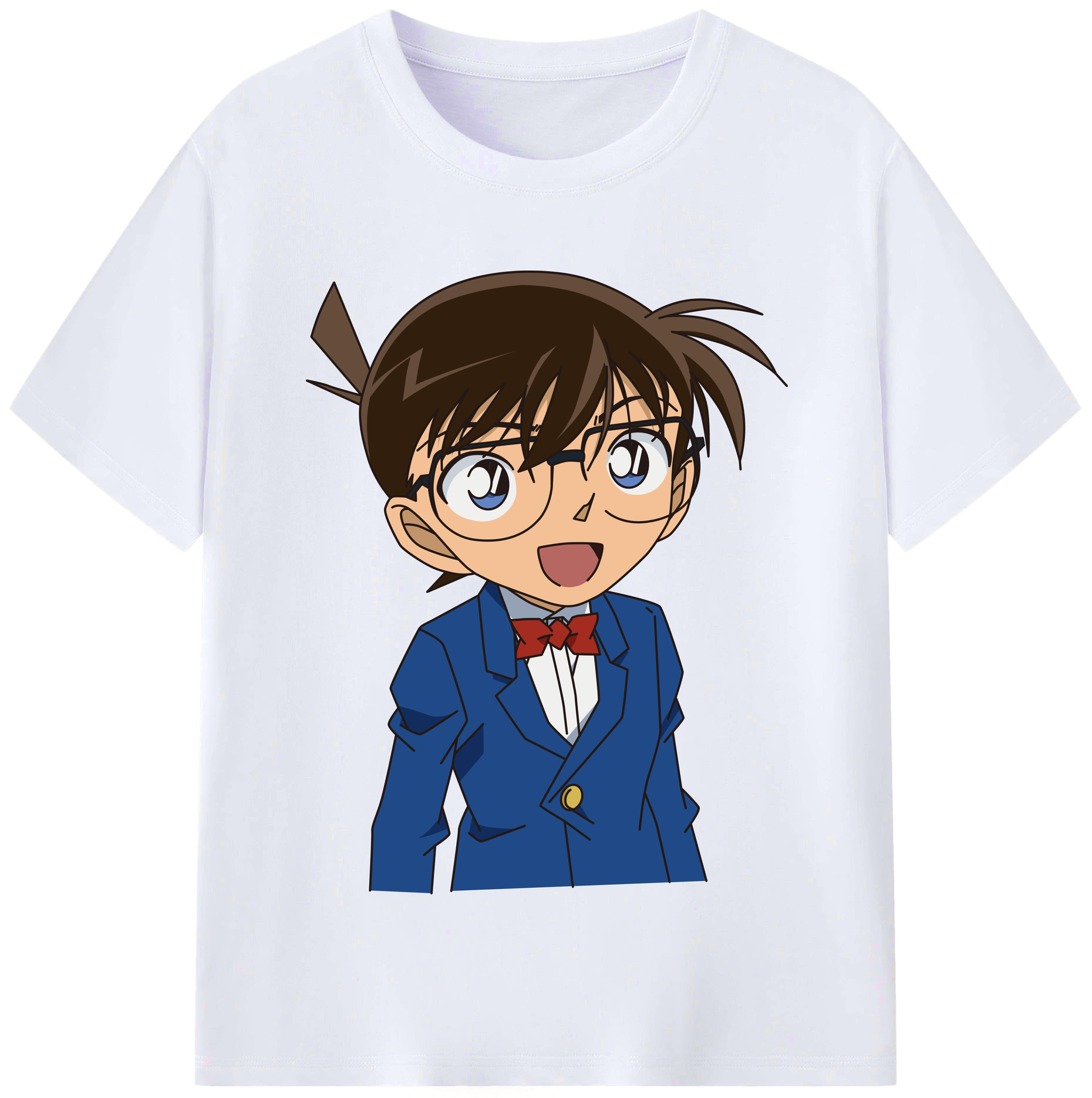 （画像用） 名探偵コナン 江戸川 コナン Detective Conan Conan Edogawa レディースカジュアルプリントTシャツ（綿100％）