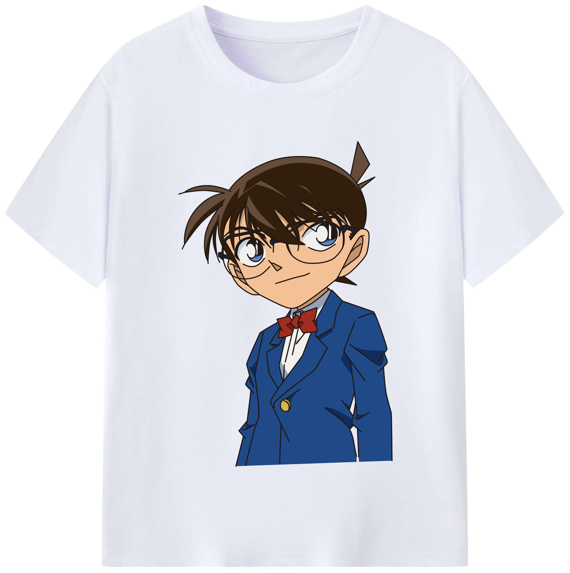 （画像用） 名探偵コナン 江戸川 コナン Detective Conan Conan Edogawa レディースカジュアルプリントTシャツ（綿100％）