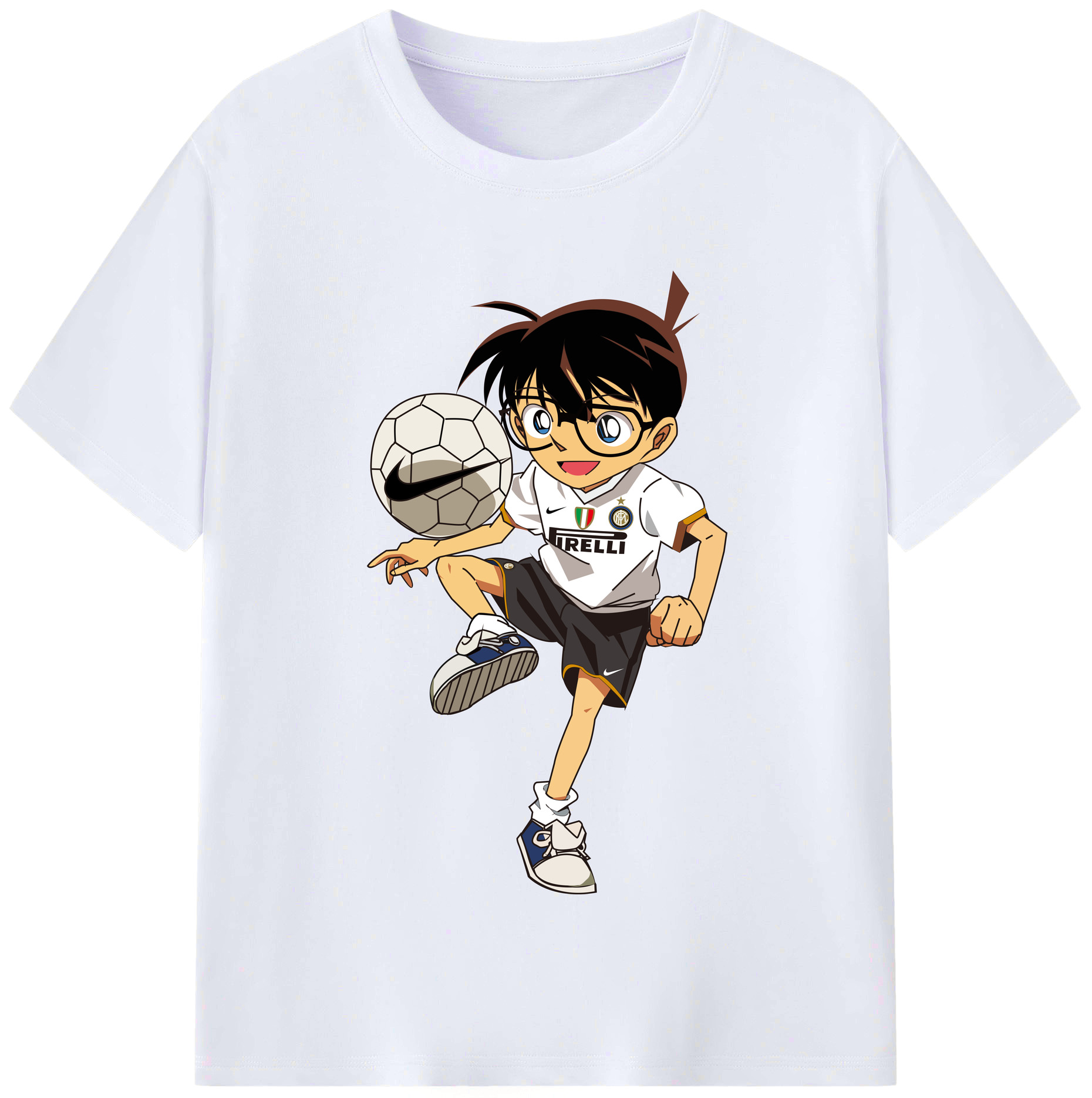 （画像用） 名探偵コナン 江戸川 コナン Detective Conan Conan Edogawa レディースカジュアルプリントTシャツ（綿100％）